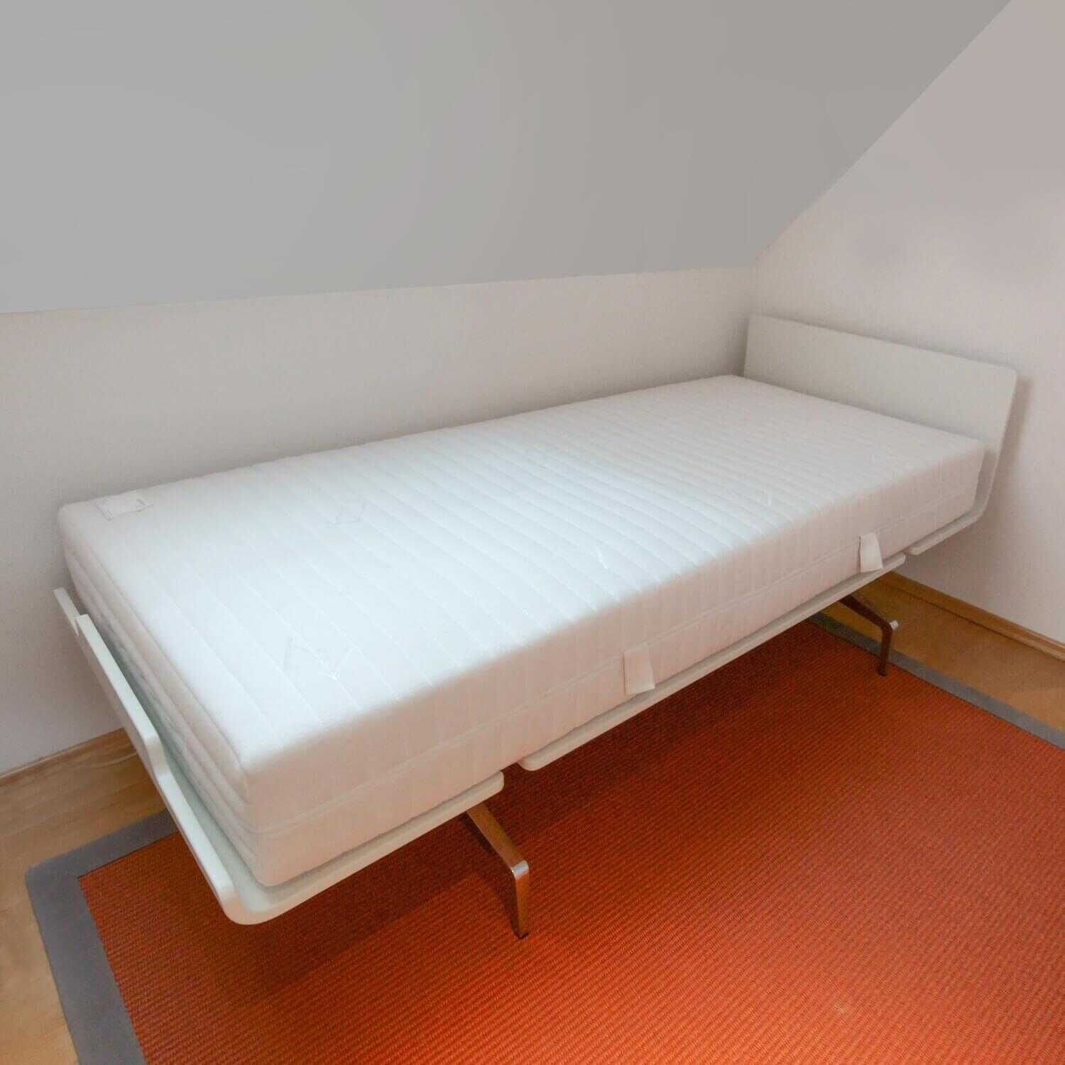 Einzelbett Legnoletto Lack Weiß mit Integriertem Lattenrost