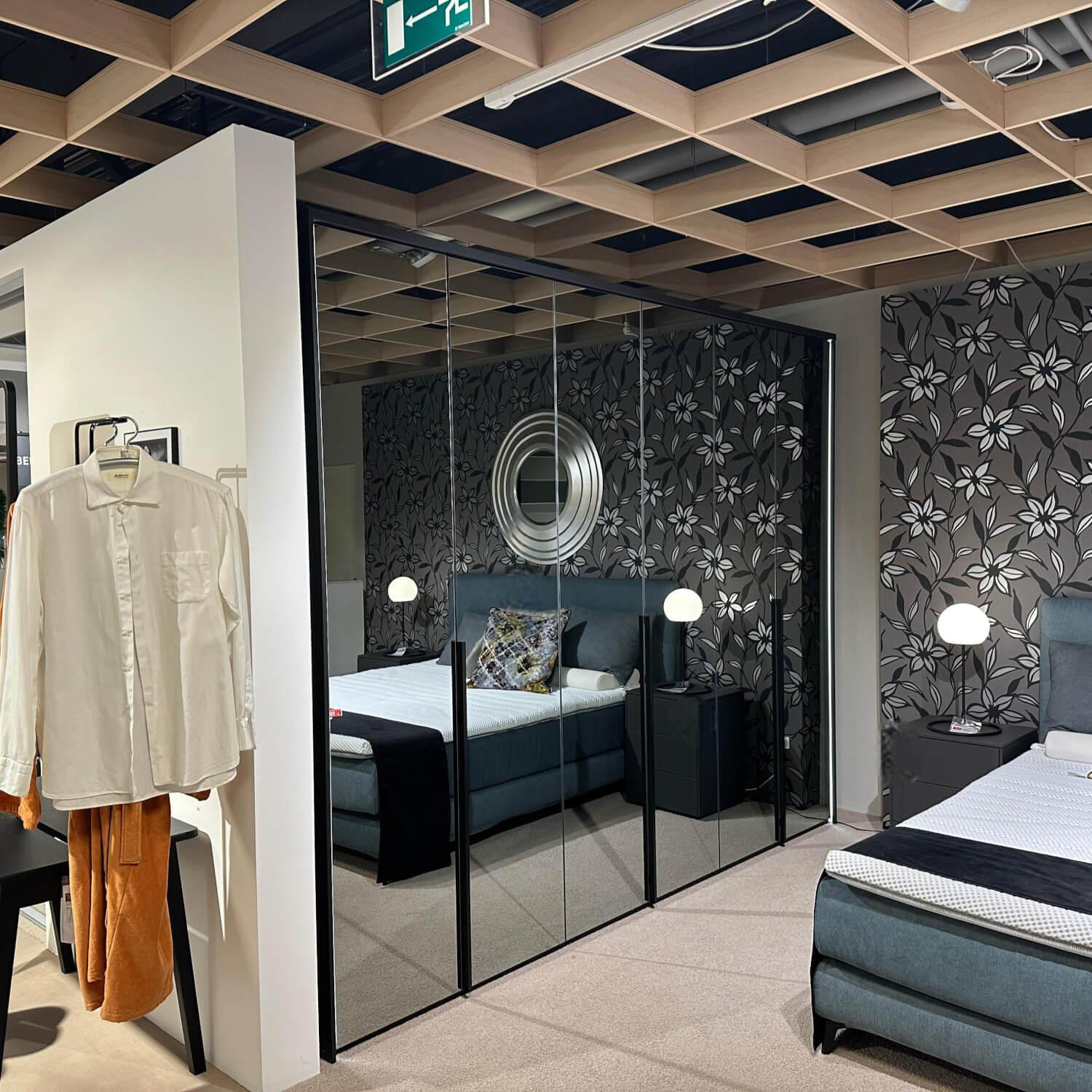 Nolte - Einbaukleiderschrank Concept Me 100 Korpus L1 Basalt Grau Front G57 Grauspiegel - 8