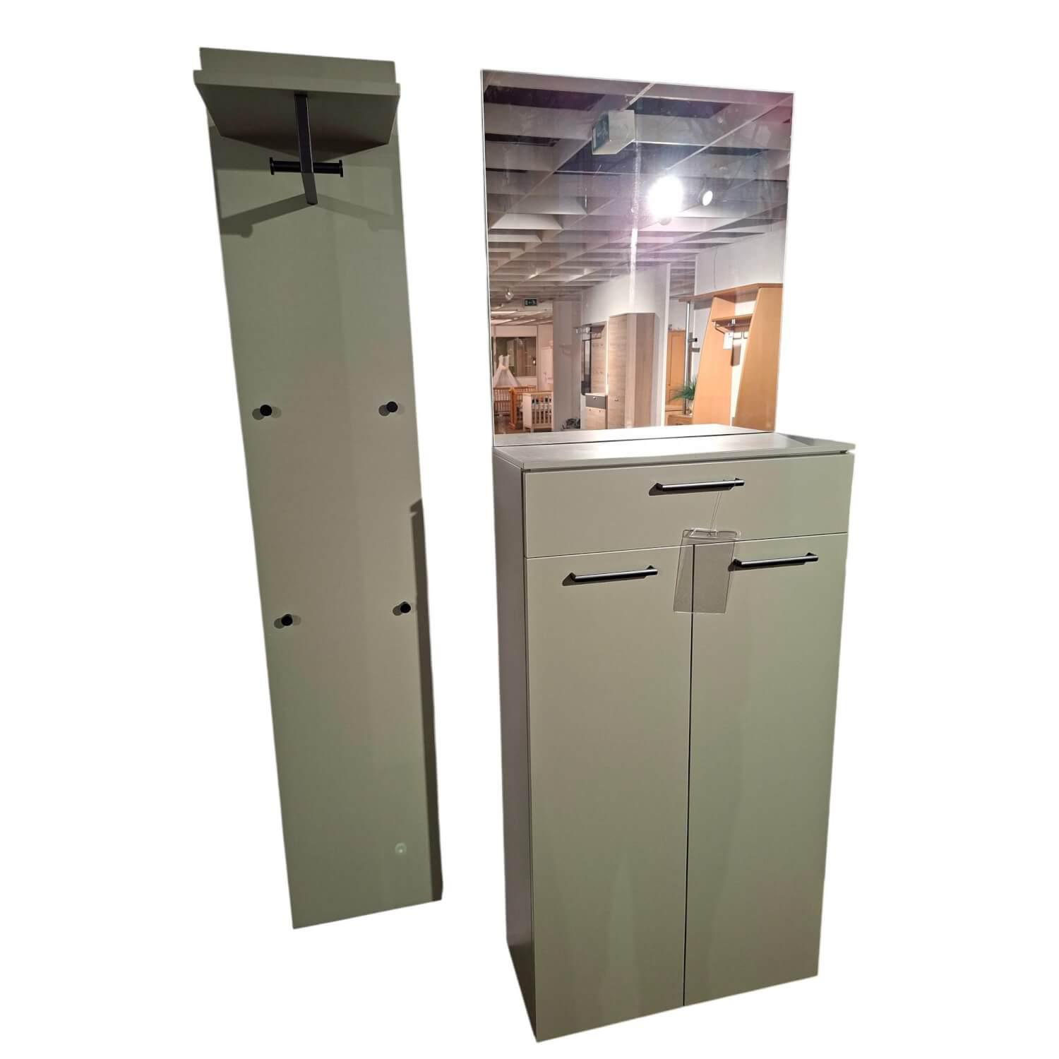 Wittenbreder - Garderobe Palma 11 Lack Schilfgrün Metall Schwarzmatt Kommode Spiegel Paneel - 1