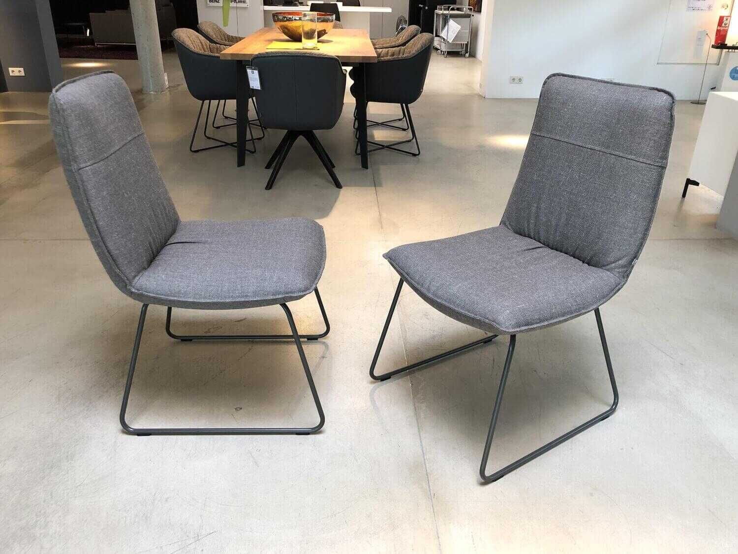 Rolf Benz - 2er-Stuhlset 606 Stoff Braungrau - 8