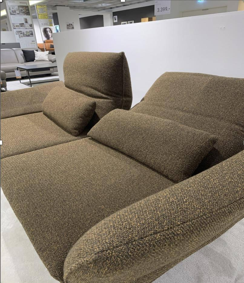 Koinor - Sofa Ceda Stoff 20 Sherpa 84 Braun Rot Gestell Metall Schwarz Matt Pulverbeschichtet Inklusive Kissen - 5