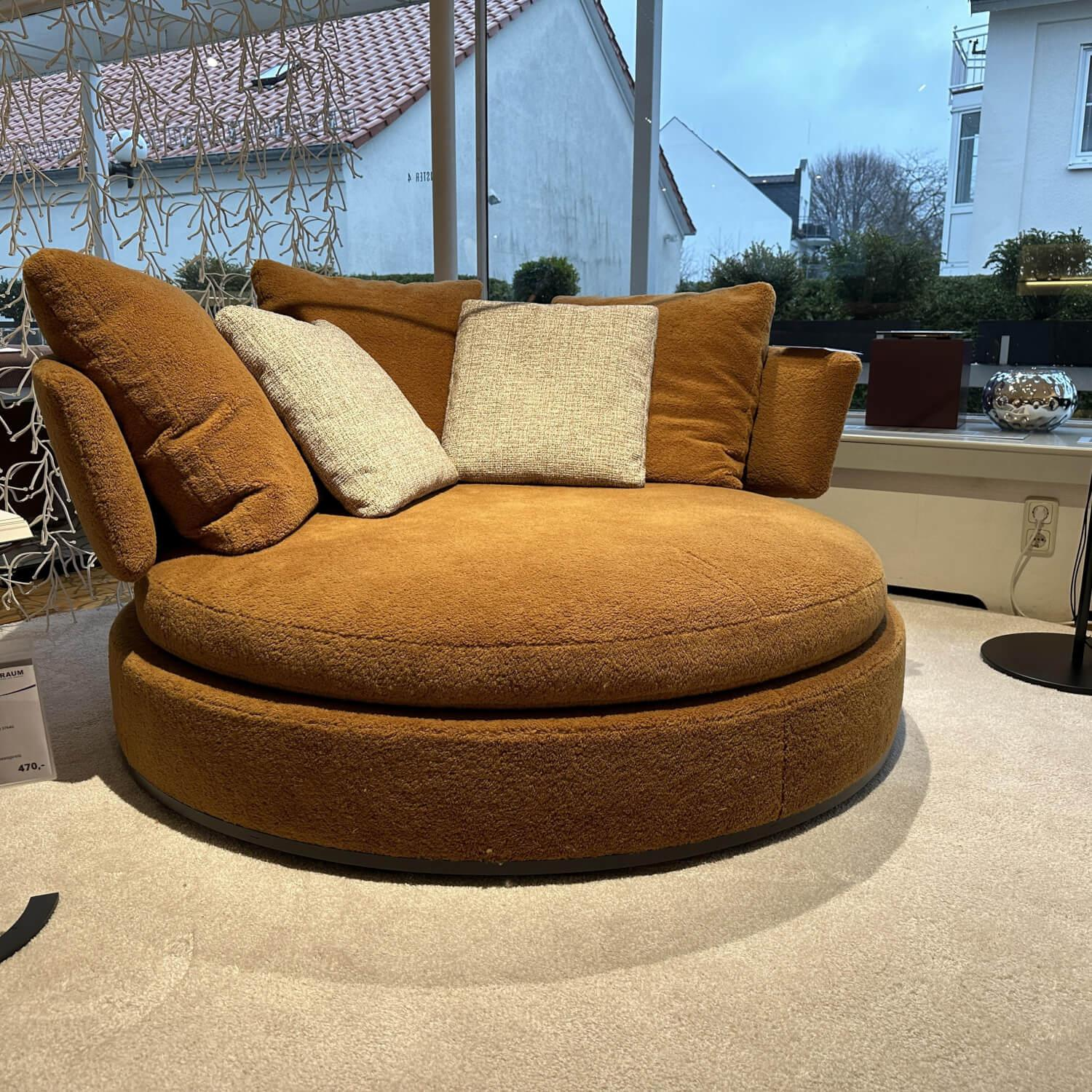 B&B Italia - Sofa Maxalto Amoneus Stoff Velour Milo Tabak Braun Gestell Graphit mit 5 Kissen - 5