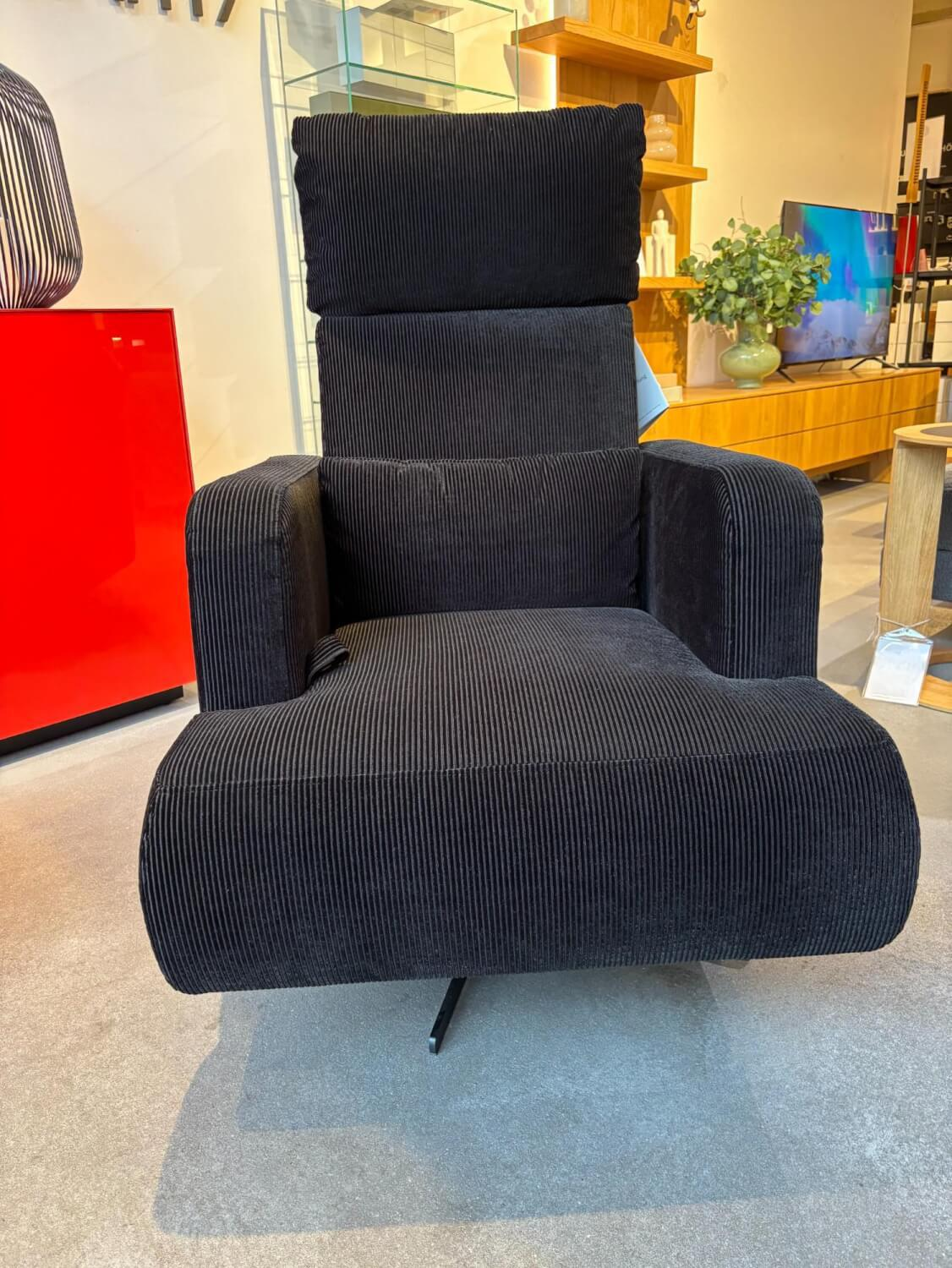 Brühl - Sessel Aoyama 75002 Stoff 4490 99 Schwarz Sternfuß Drehbar Schwarz Matt Mit Neigungsverstellung - 2