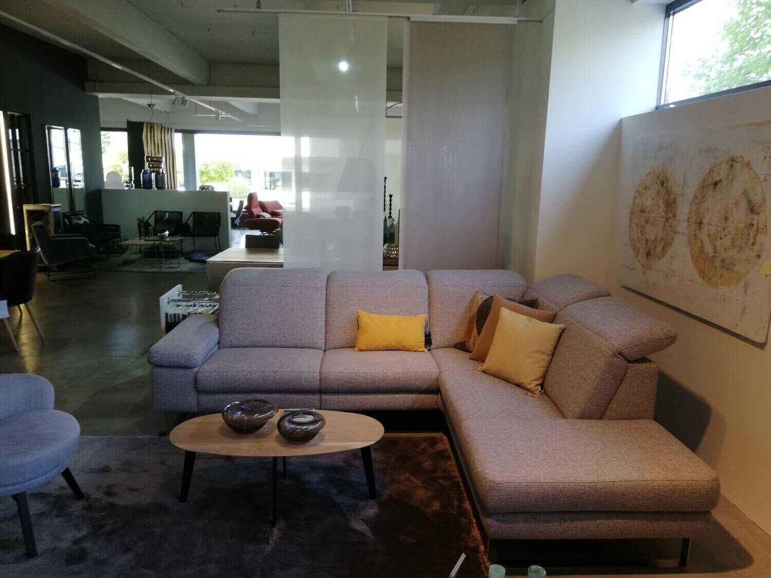 Paul Lindberg - Ecksofa Deno Stoff 2 Braun-Gray Motorisch Verstellbare Garnitur - 5