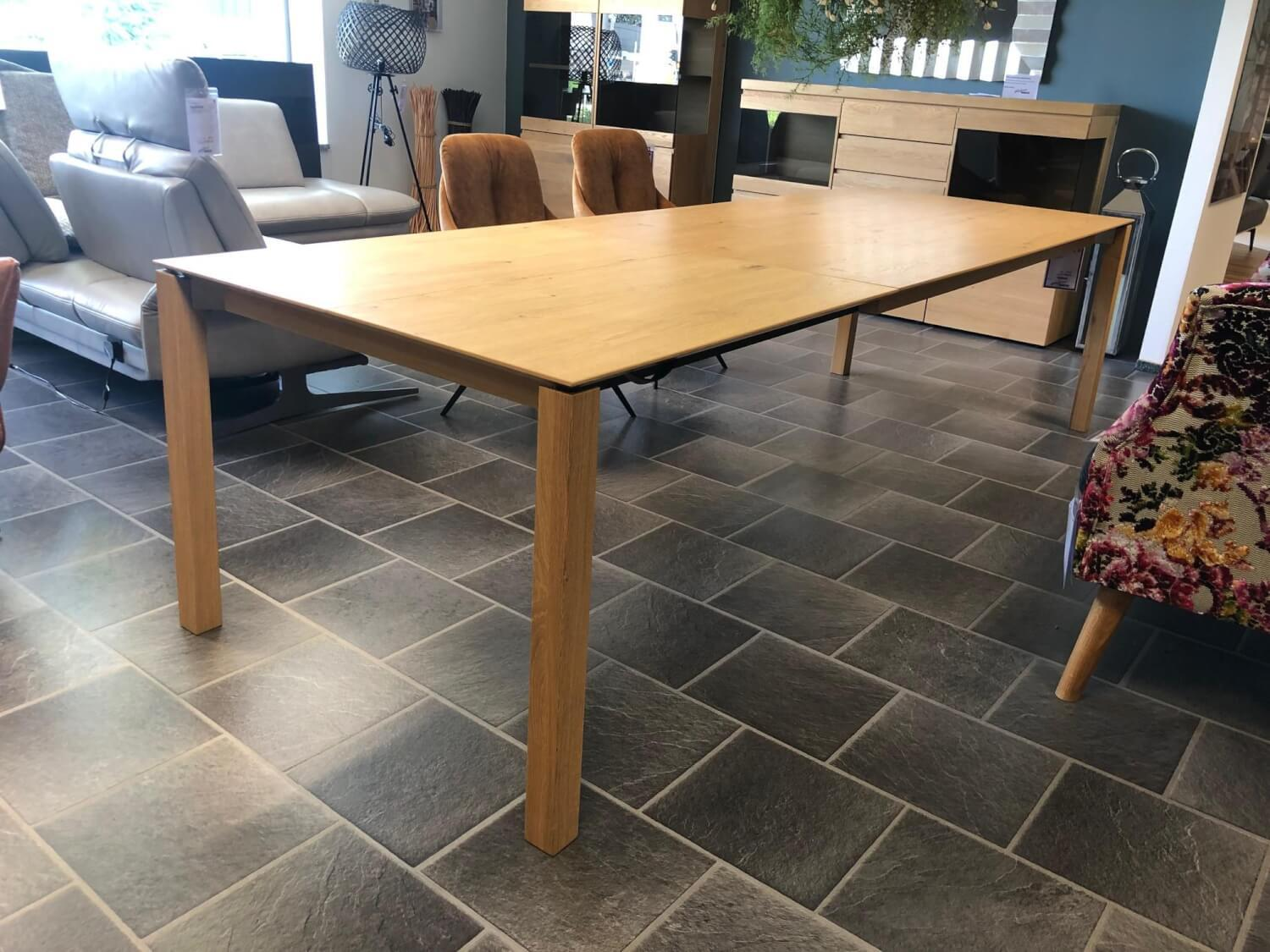 Venjakob - Dining table Concret Q738 wild oak light veneered oiled with folding insert - 2
