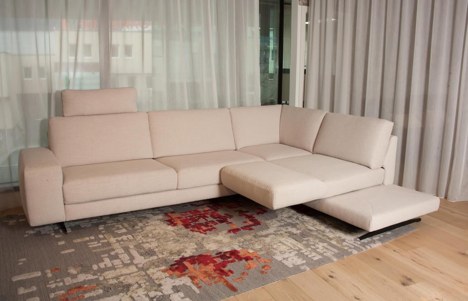 Koinor - Ecksofa Upgrade Bezug Stoff 13 Aqua Clean 17 Schwertkufe Schwarz Matt - 6