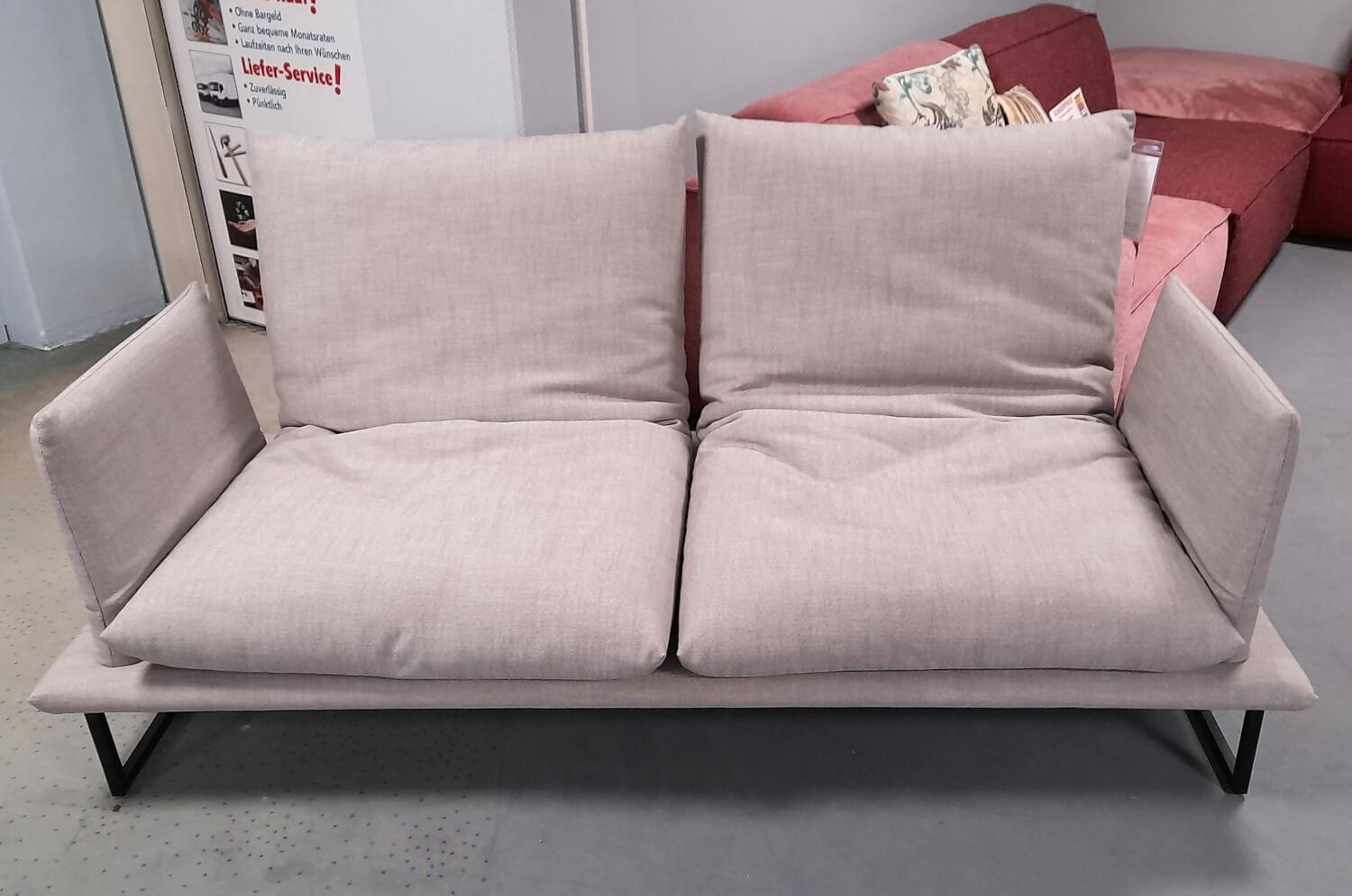 Bullfrog - Sofa 18007 Fabric Platinum Grey 1110/60 Base Skid Black with swivel function - 3