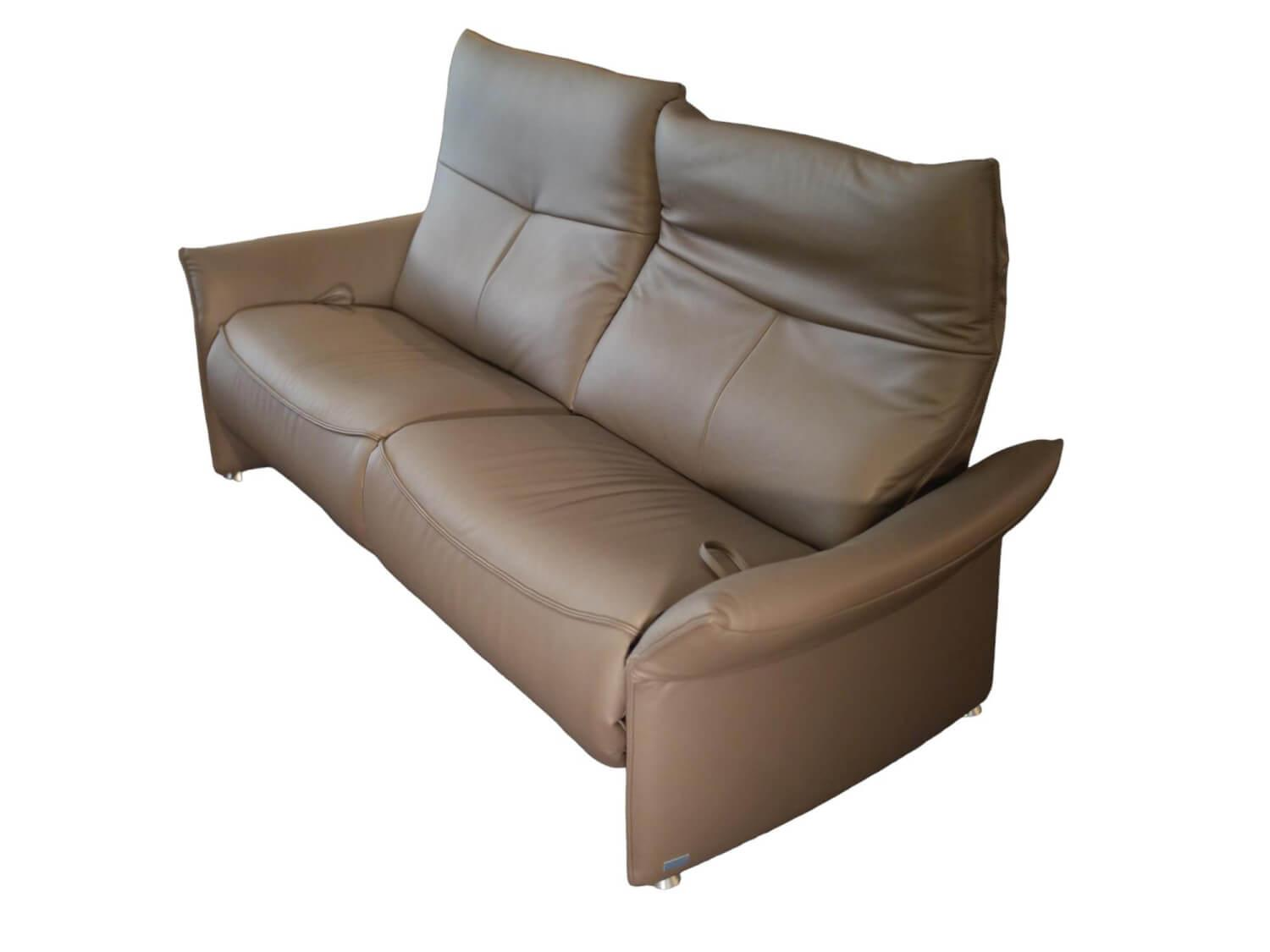 Sofa Mondo Varia 4935 Bezug Leder 24 Longlife Rustika Brown Fuß Aluminium
