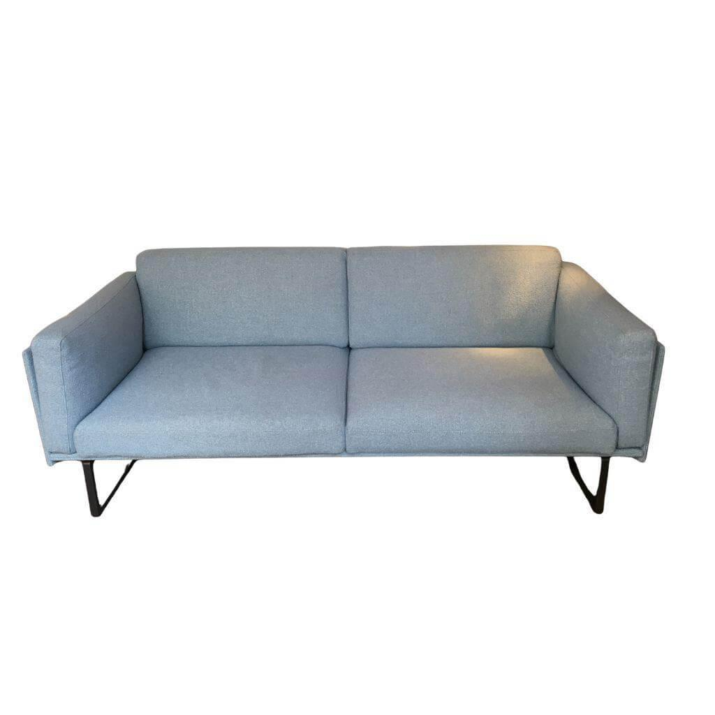 Cassina - Sofa 8 Otto Stoff Look Boucle Cielo Hellblau Füße Aluminium Anthrazit - 1