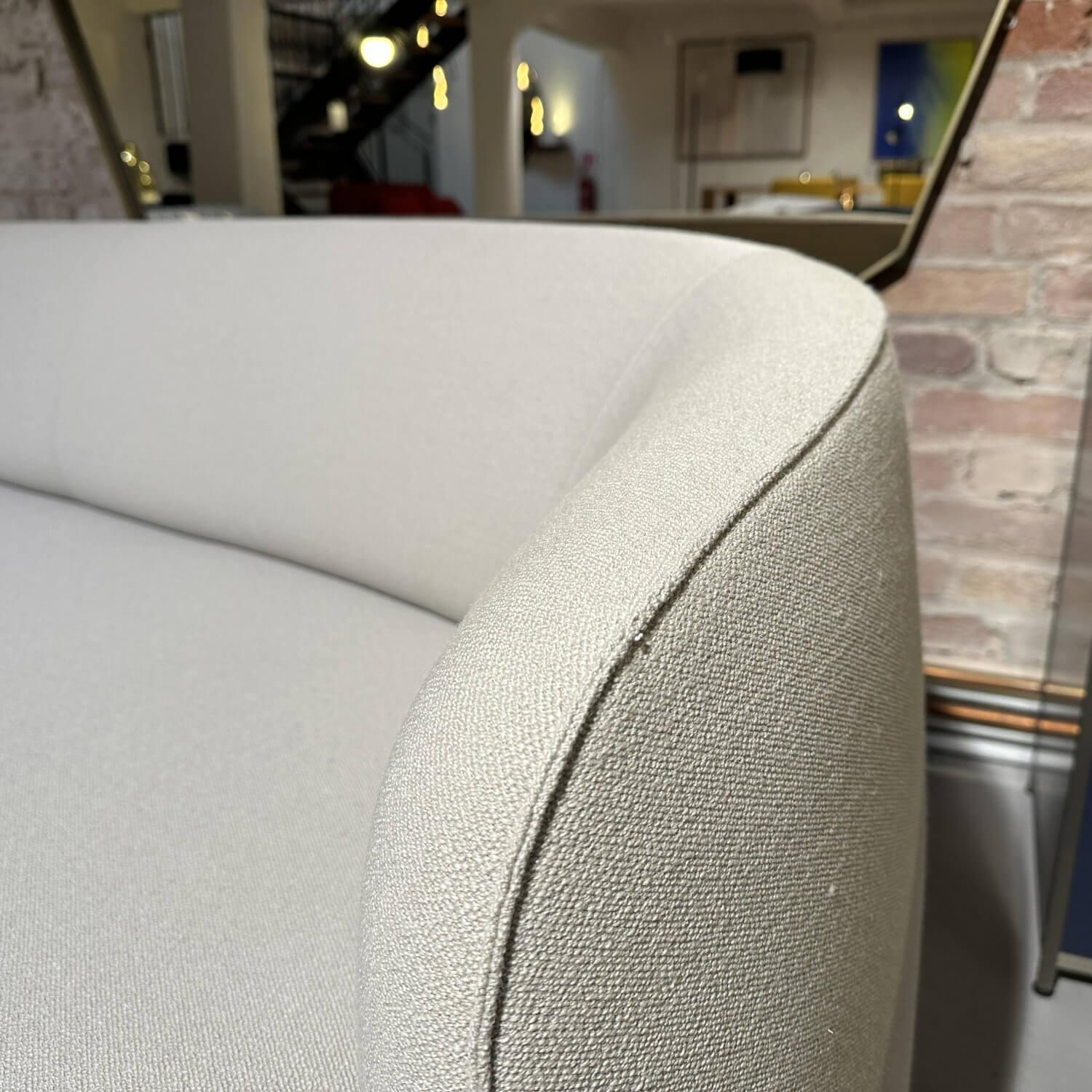 Ligne Roset - Sofa Taru Stoff Vidar Silice Beige Gestell Stahlrohr Inklusive Hocker - 5