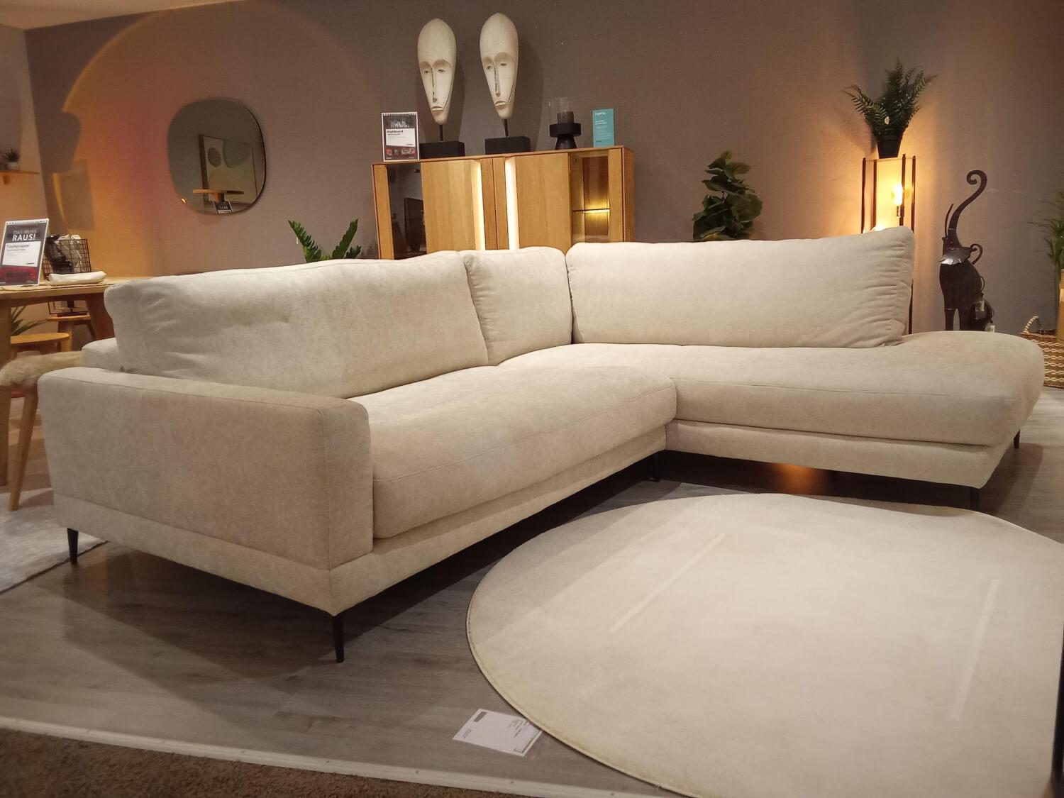 Raum.Freunde - Ecksofa CRF Janne Stoff 8 Yelda Natur Beige Füße Metall 908 Schwarz Matt - 6