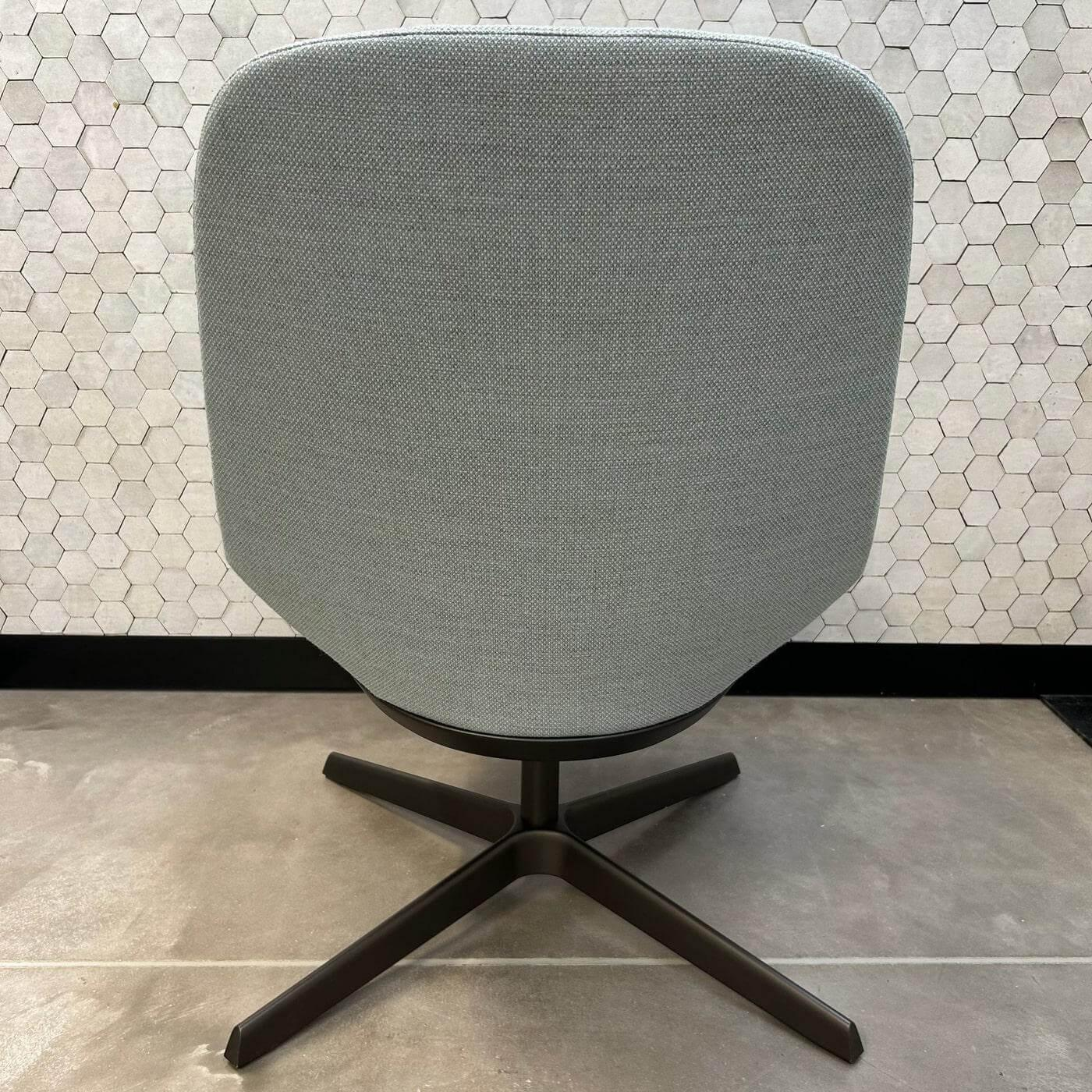 Walter Knoll - Sessel Sheru 346 Stoff Fiord 2 0821 Blau Grau Gestell 4 Fuß Kreuz Bronze Schwarz Matt Pulverbeschichtet - 7