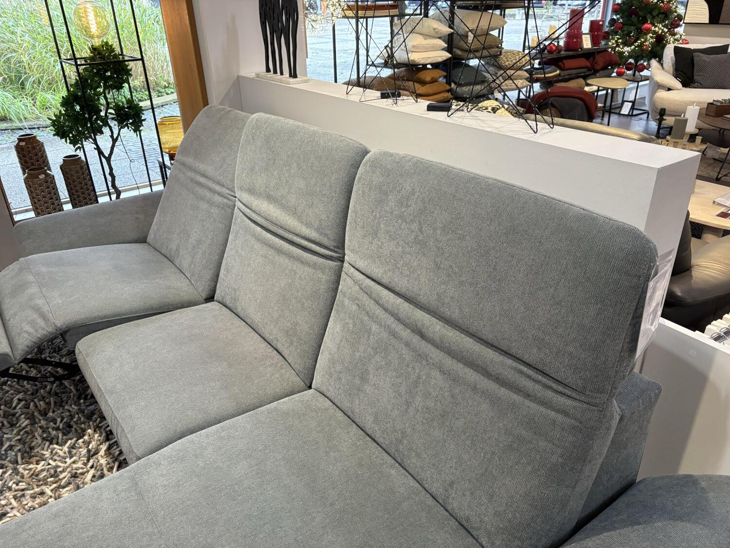 Activineo - Ecksofa Beauty Stoff Niagara Grün-Blau Füße Schwarz mit Relaxfunktion - 10