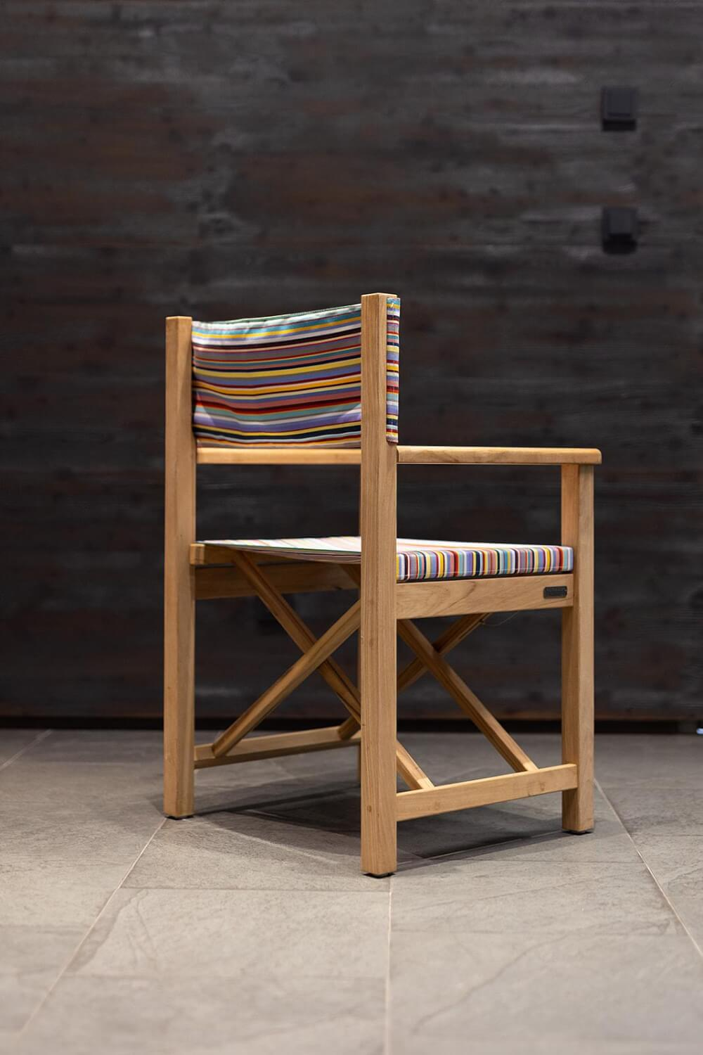 Weishäupl - 2er Set Stuhl Cabin Chair Acryltuch Multicolor Mini Bunt Holzgestell - 3