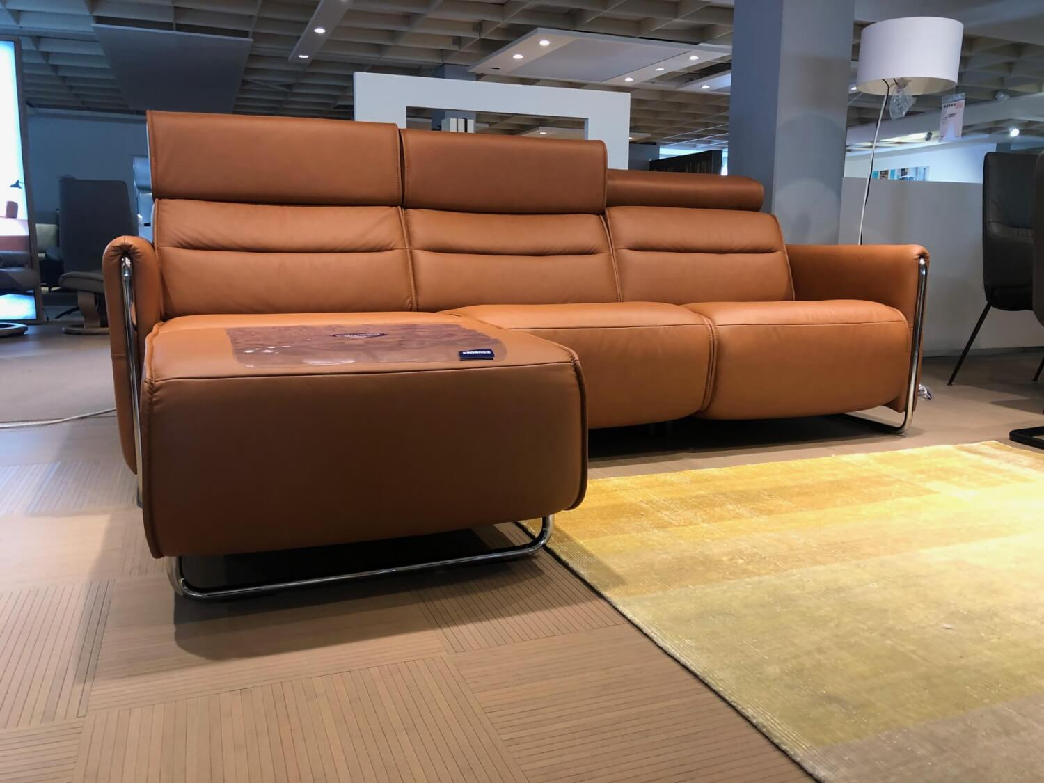 Stressless - Ecksofa Emily Leder Paloma Cognac Gestell Chrom - 5