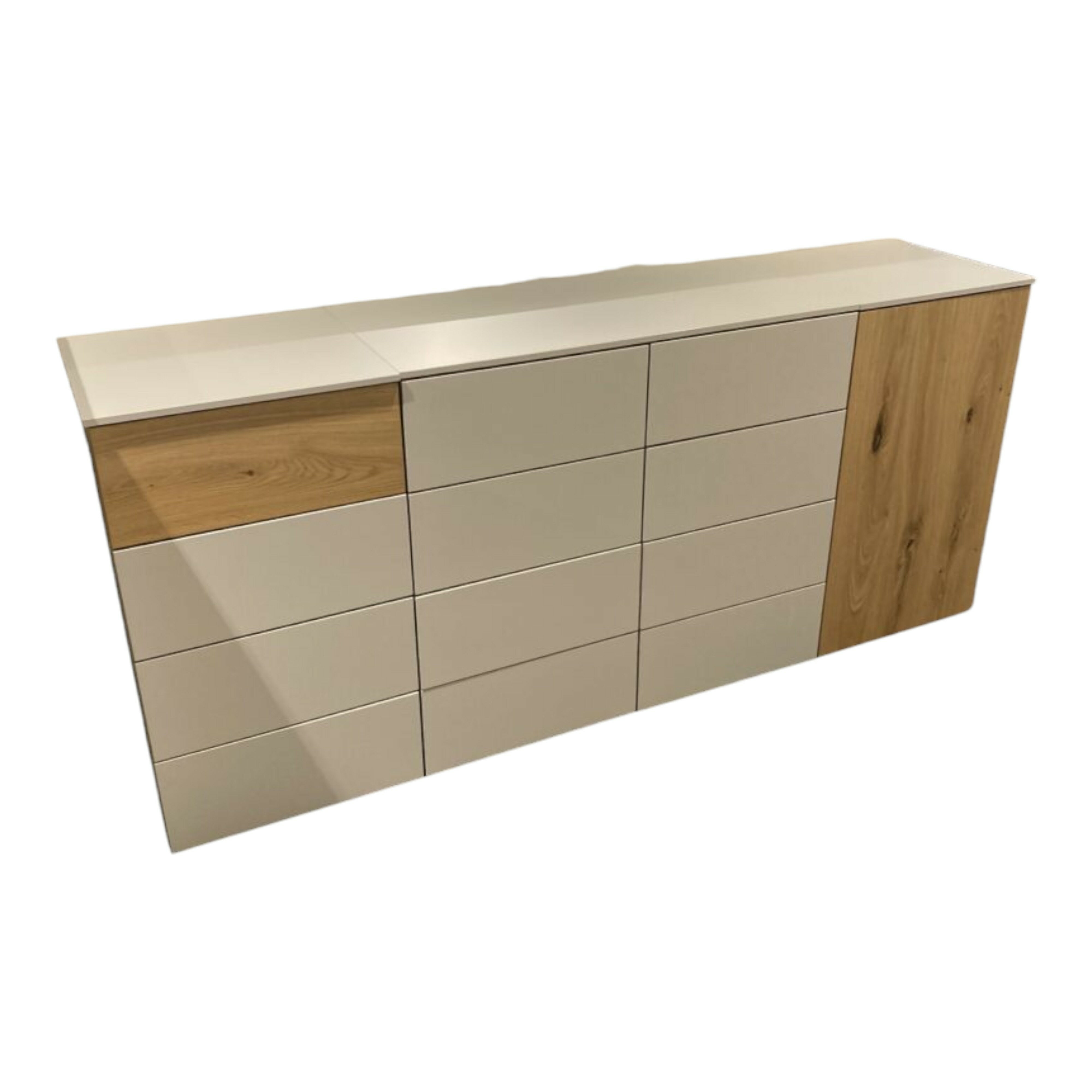 Loddenkemper - Kommode Lenjo Korpus Lack Matt Kristallgrau Balkeneiche Korpus - 1