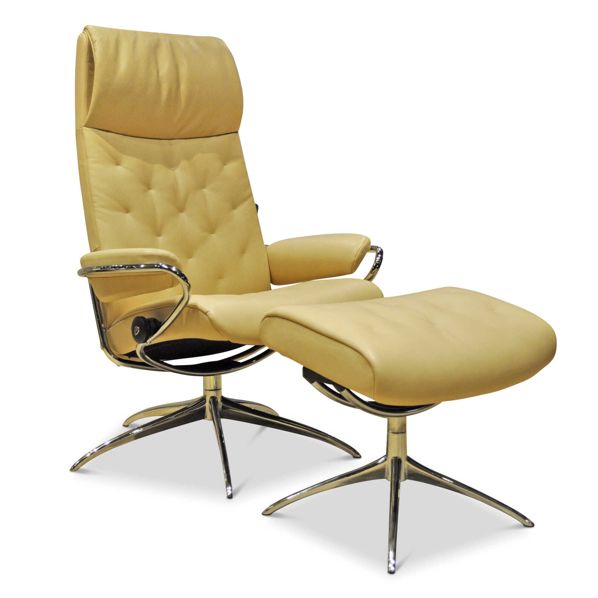 Stressless - Sessel Metro High Back M (mit Hocker) in Cori-Leder - 1