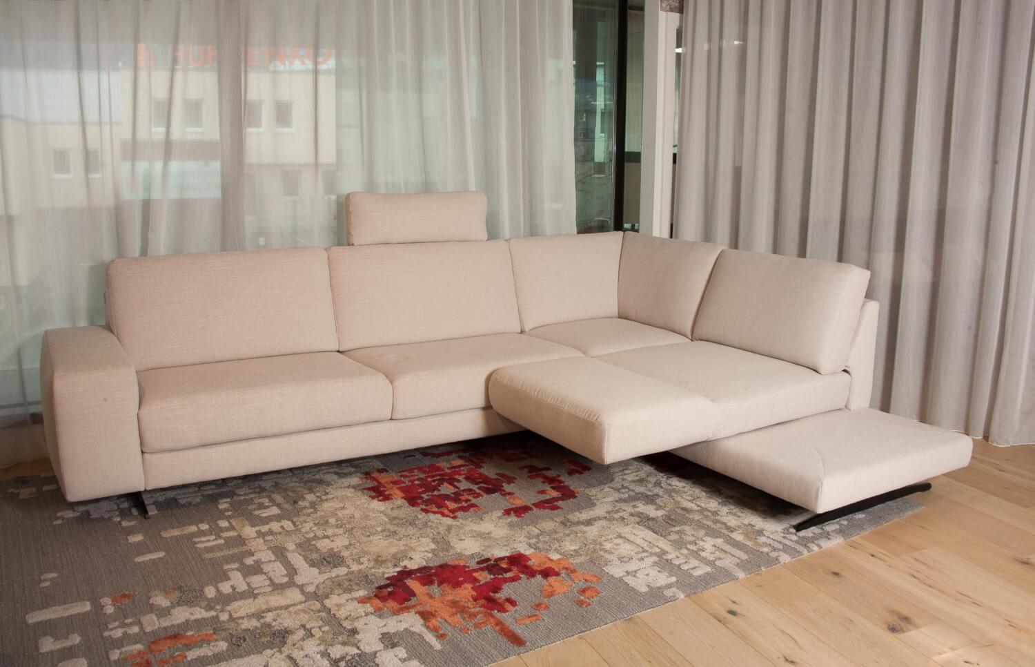 Koinor - Ecksofa Upgrade Bezug Stoff 13 Aqua Clean 17 Schwertkufe Schwarz Matt - 4