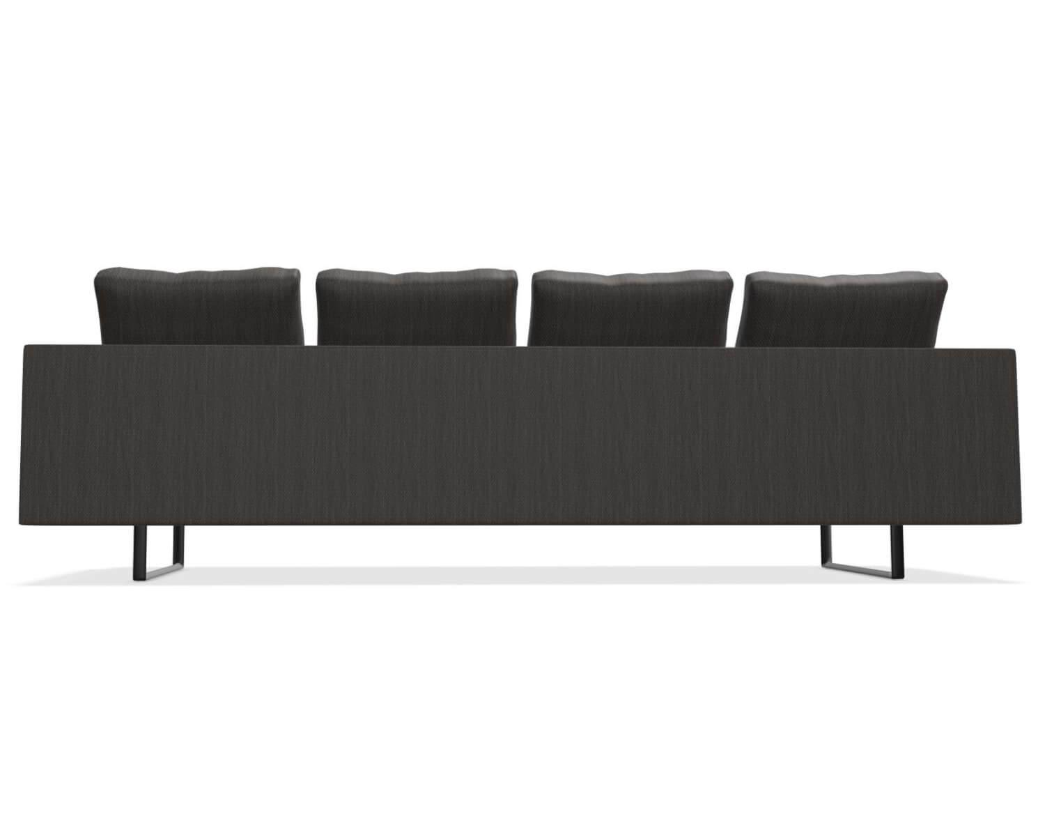Sofa Prime Time 490-30 Stoff Bogar Farbe Nightshade Kufen Aluminium Matt Pulverbeschichtet Schwarz