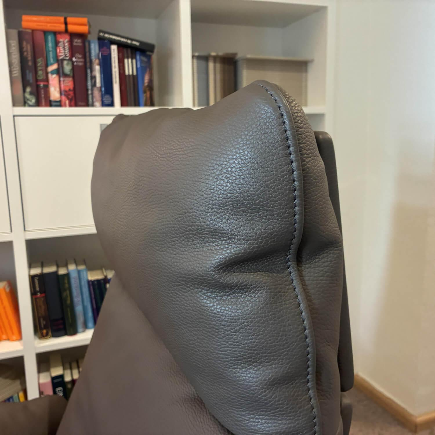 FSM - Relaxsessel Shelby Leder Living Uni 118 Truffle Braun Sternfuß Verchromt - 7