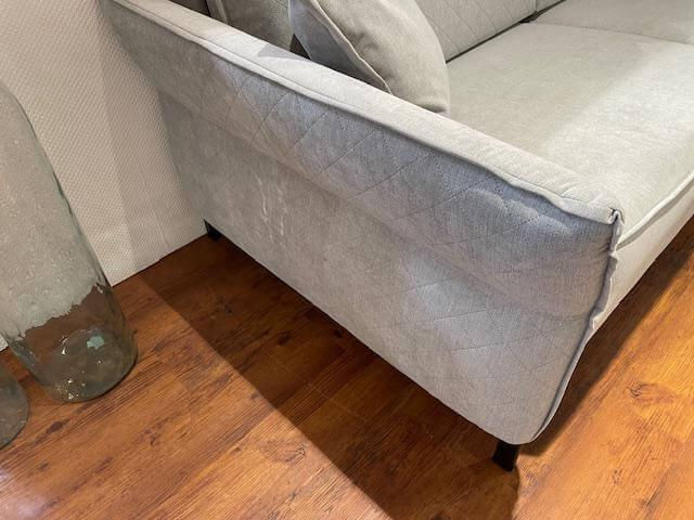 Nehl - Sofa 2-Sitzer Collin Stoff Austin Silber Uni Und Gesteppt - 7