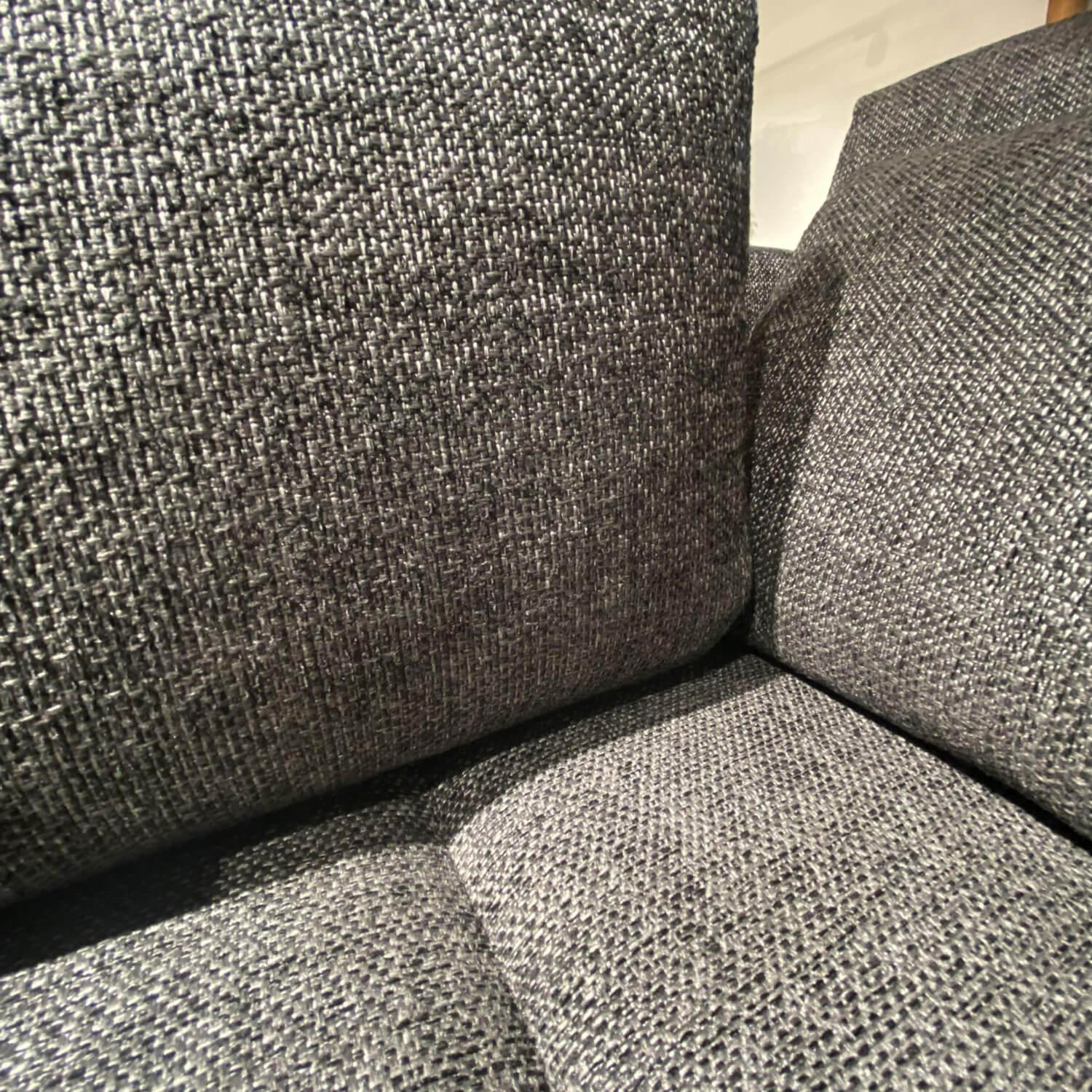 Brühl - Funktionssofa Four Two Soft Stoff 2480 0095 Grau Kufen Verchromt Glänzend Tischmodul Eiche Hell Geölt Mit Kissen - 7