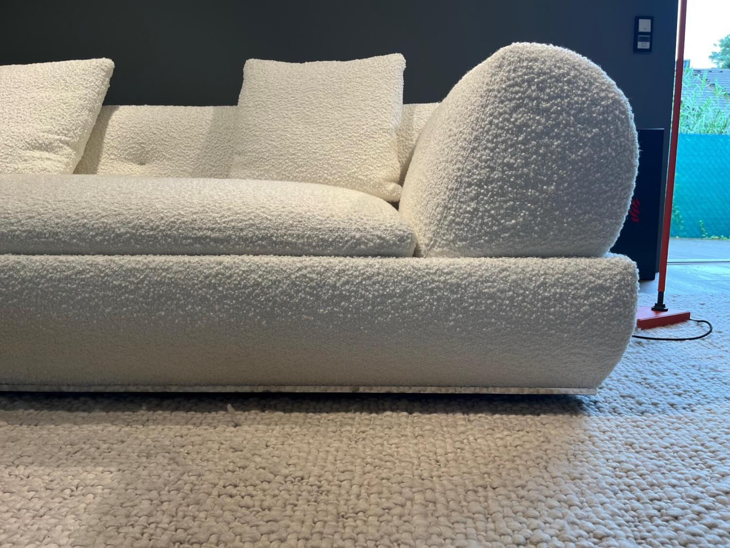 Minotti - Sofa Supermoon Stoff Orion 01 Bianco Cat. G Weiß mit 2 Sesseln - 9