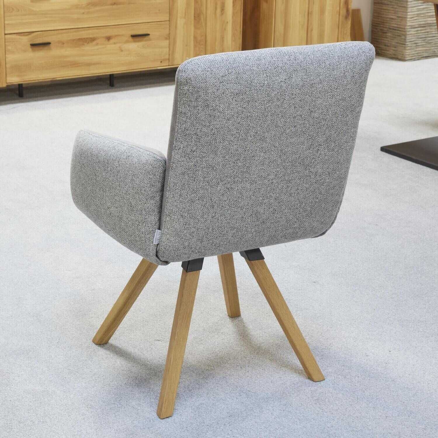 Natura - 6er-Stuhlgruppe 2 Mit Armlehne 4 Ohne Armlehne Stoffkombinationn Fiesta Grau - 8