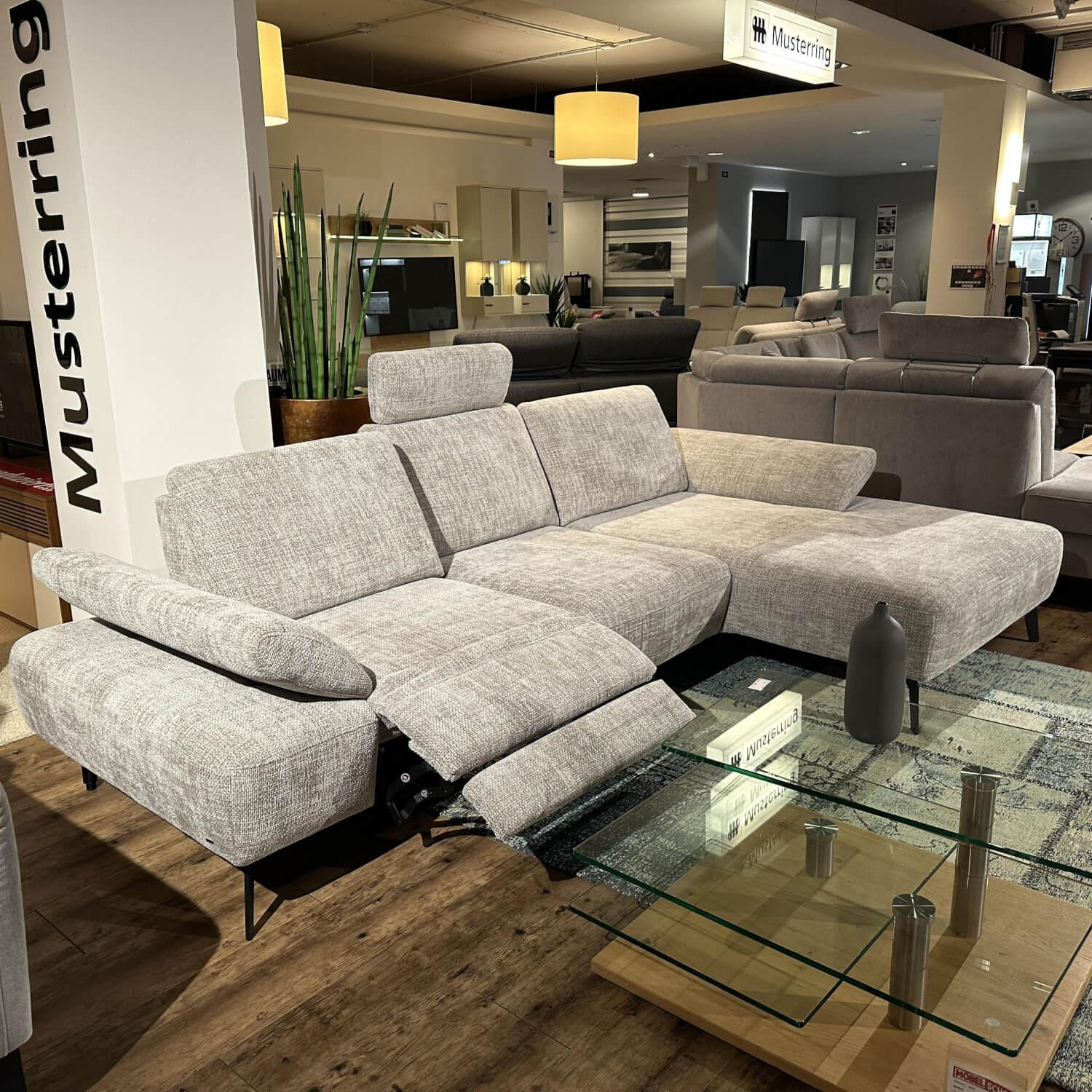 Comfort Republic - Ecksofa Theodor Stoff Renegade 149 Steel Grau Metallfuß Schwarz Mit Motorischer Verstellung - 2