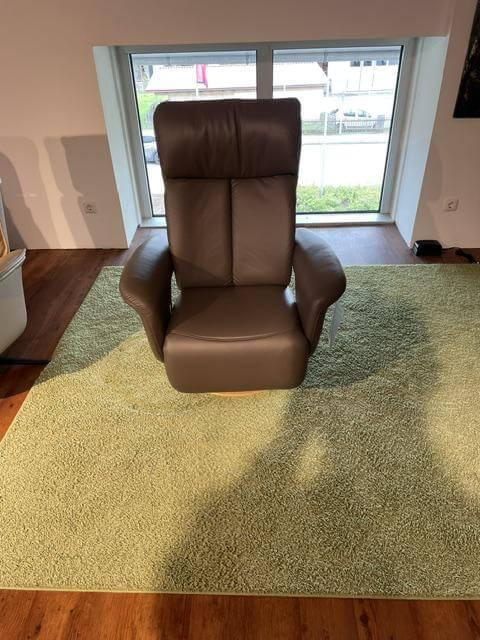 himolla - Sessel 8049 Leder Longlife 24 Schlamm Braun Gestell Holz Inkl. Manueller Verstellfunktion - 6