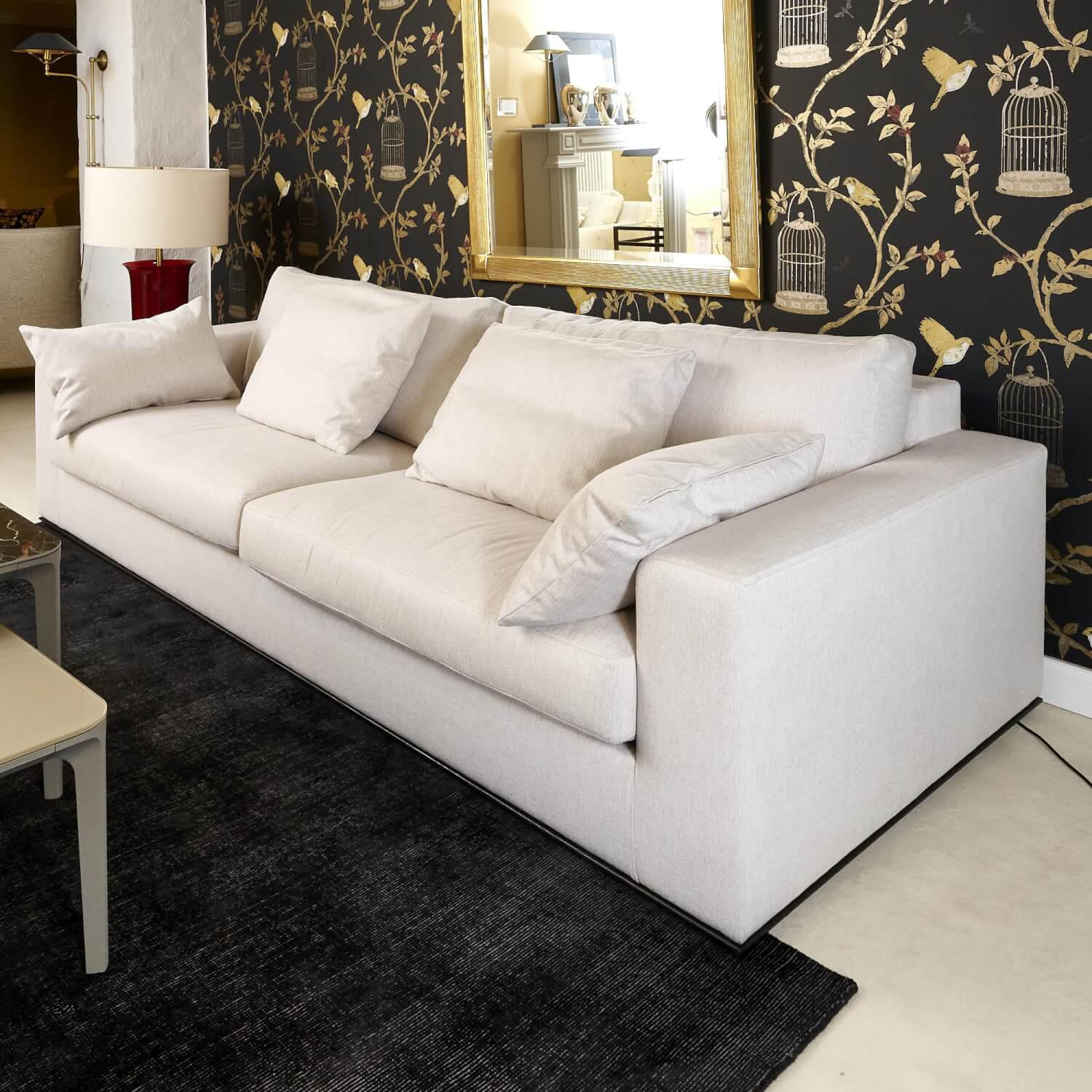 Bielefelder Werkstätten - Sofa Inspiration 122-3005 Tief Bezug Noah 1744 176 Sockelrahmen Wengefarbig Gebeizt - 4