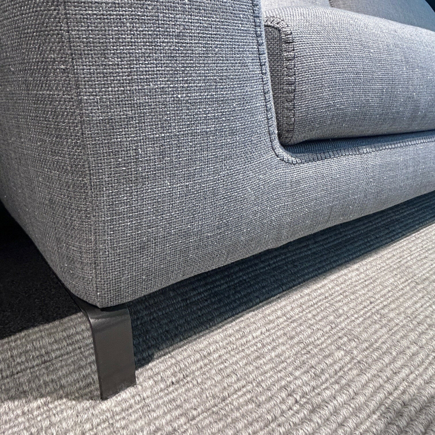 B&B Italia - Sofa Ray Stoff 2038258 Spora Stein Grau Füße Nickel Bronzefarben Inklusive Kissen - 2