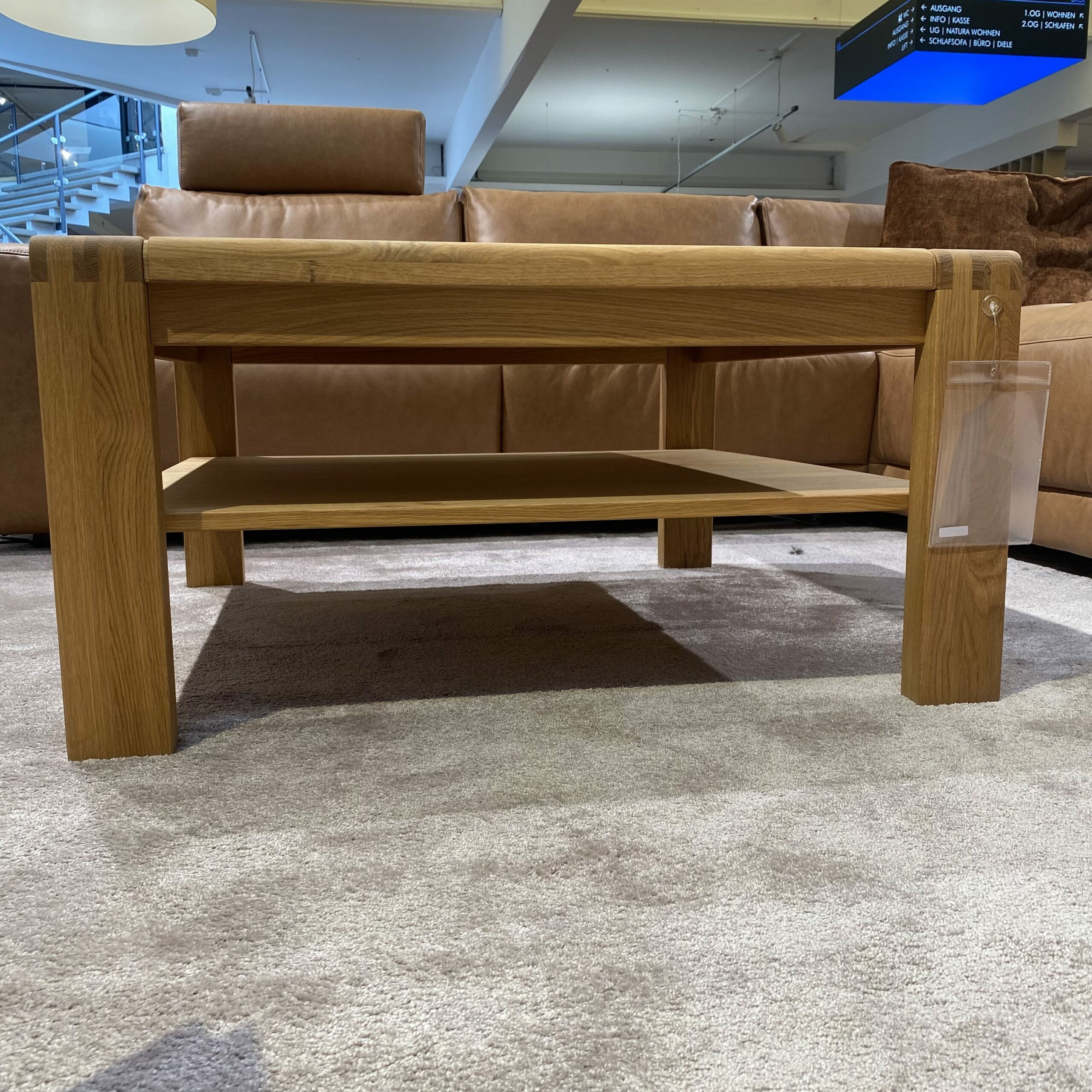 Natura - Couchtisch Cartago Soft Wildeiche Furniert Natur Mit Integriertem Korkakzent Hinter Klarglas - 4