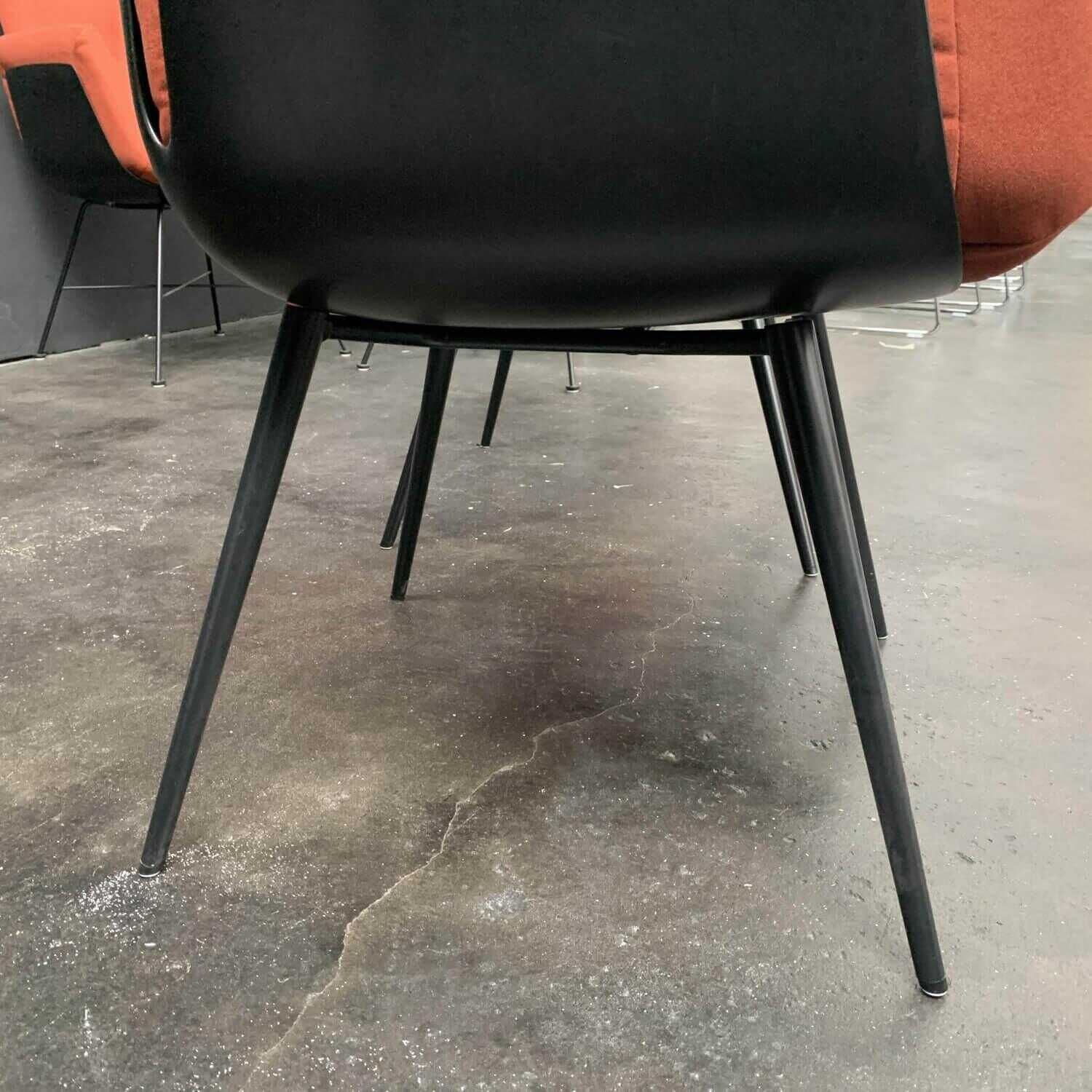 2er-Set Stuhl 852 Alvo Stoff 7203 Terracotta Gestell Schwarz