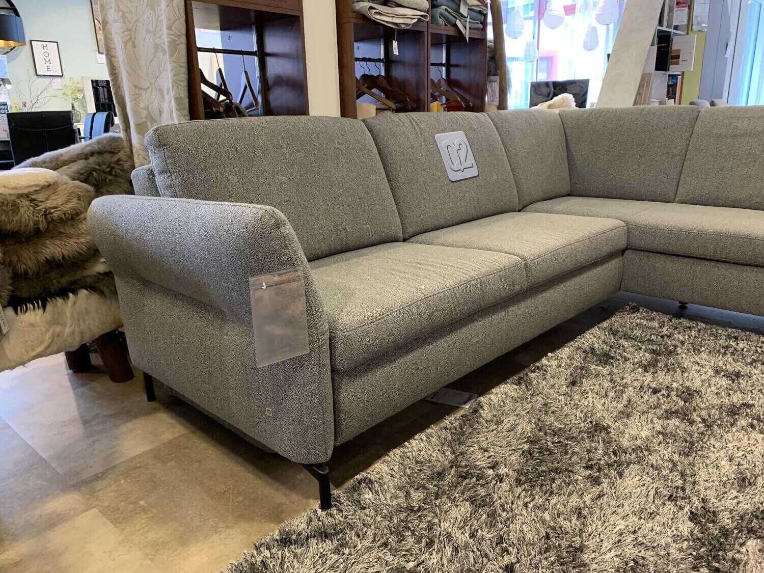 ADA - Ecksofa Domino 6383 Stoff 40 Grau RUK 9 - 3