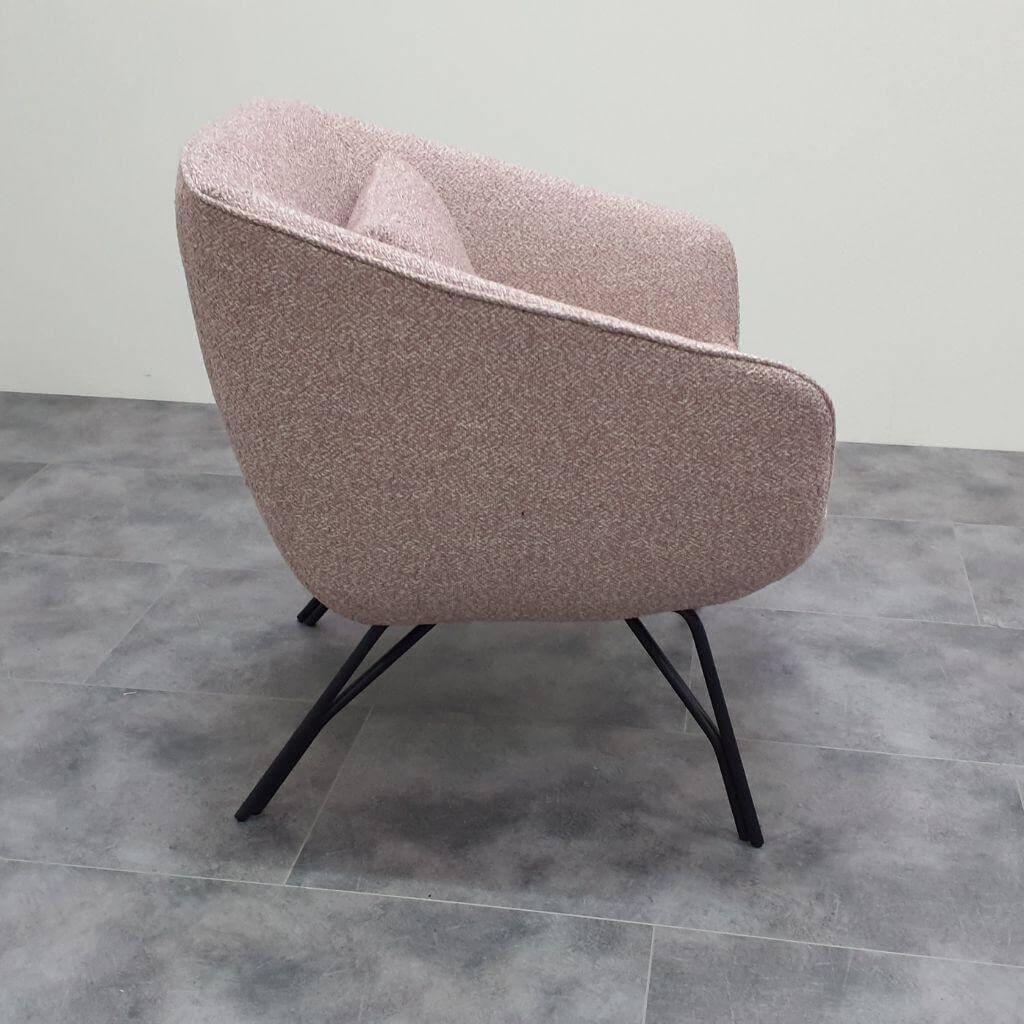 himolla - Sessel 7190 31K11 Stoff 24 Crumble Crocus Rosa Melliert Gestell Metall Anthrazit Pulverbeschichtet Inkl. Kissen - 5