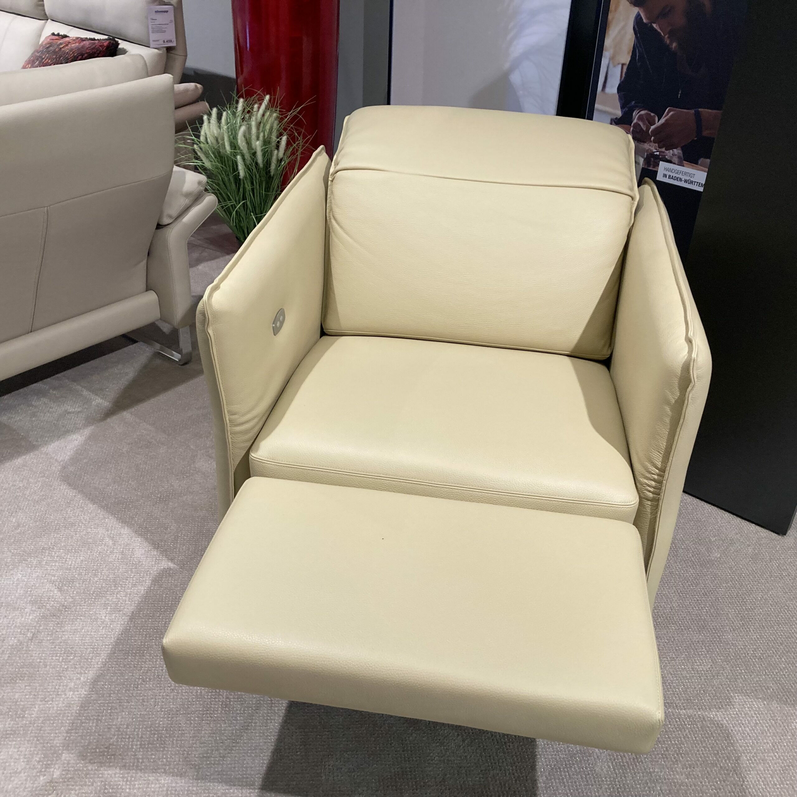 Erpo - Sessel Avantgarde Leder 43 Creme Beige mit Funktionen - 4