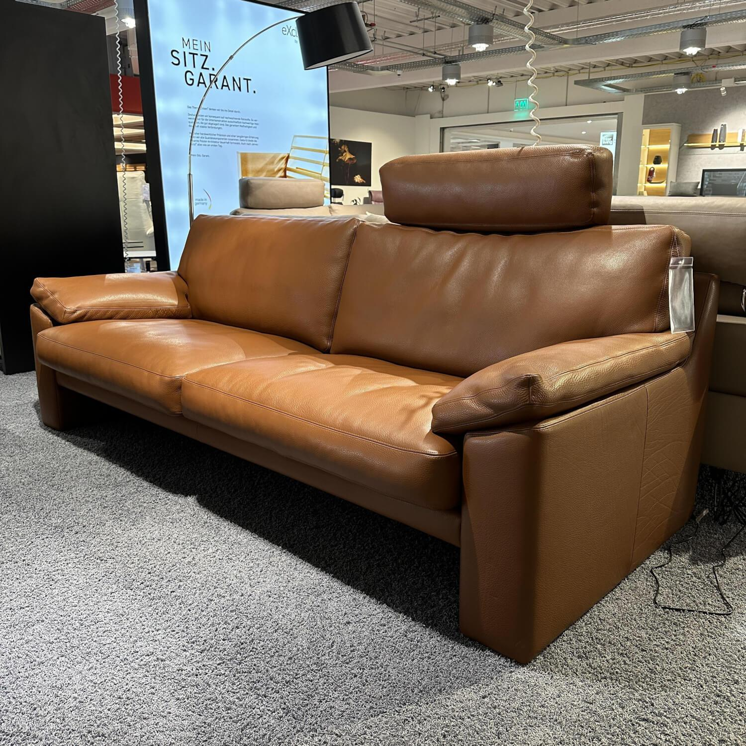 Erpo - 2er-Set Sofa 05550004 XC Leder N Tabac Nature 850 Braun Mit Einer Kopfstütze - 7