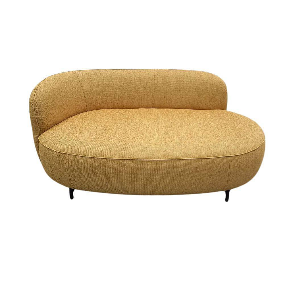himolla - Recamiere 7596 Stoff Q2Uni Mais Gelb Füße Metall Anthrazit - 1