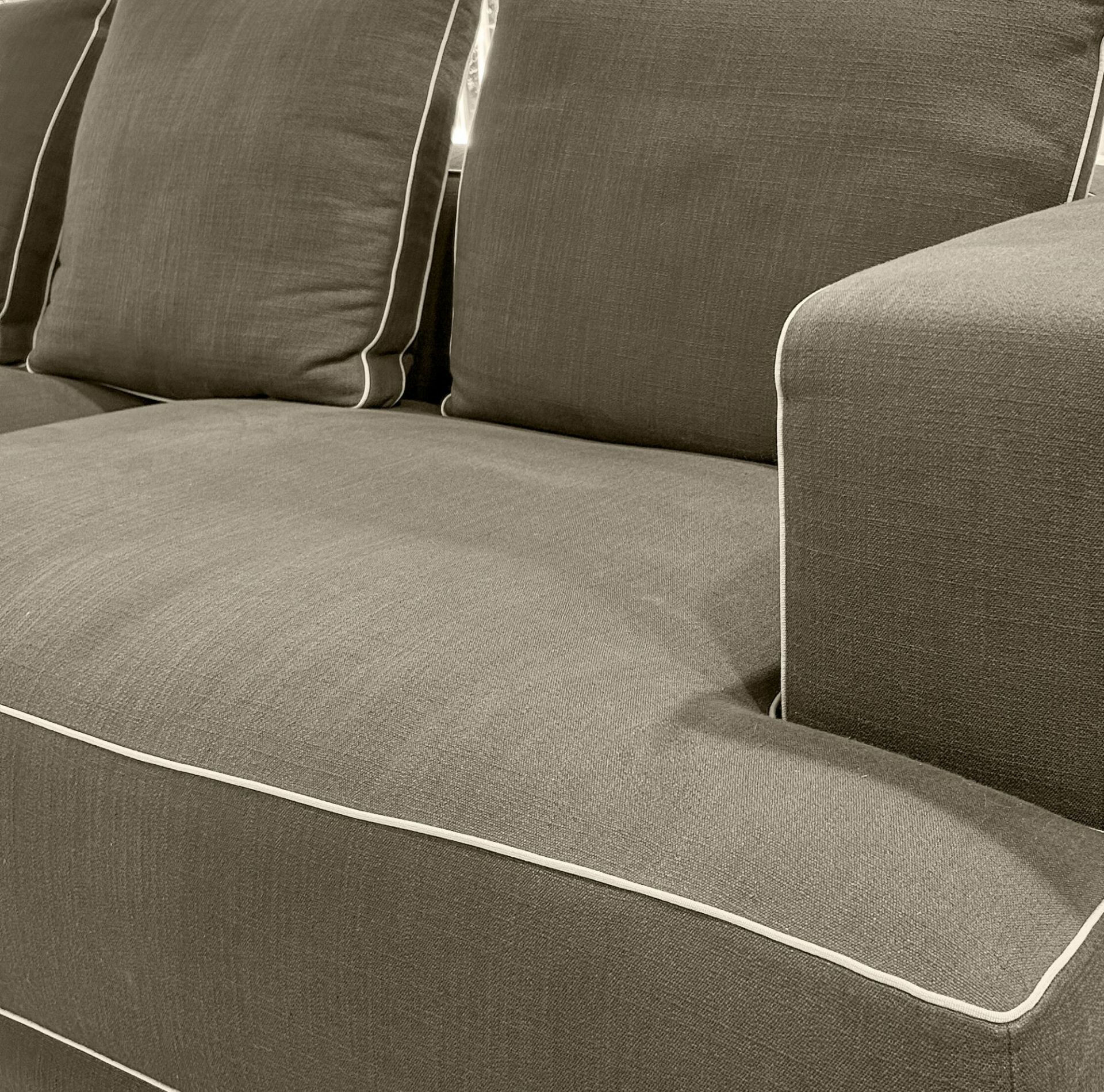 Molteni & C - Sofa Augusto Stoff Kolo KI142 Olivgrün Cat. K Keder Papierweiss - 4