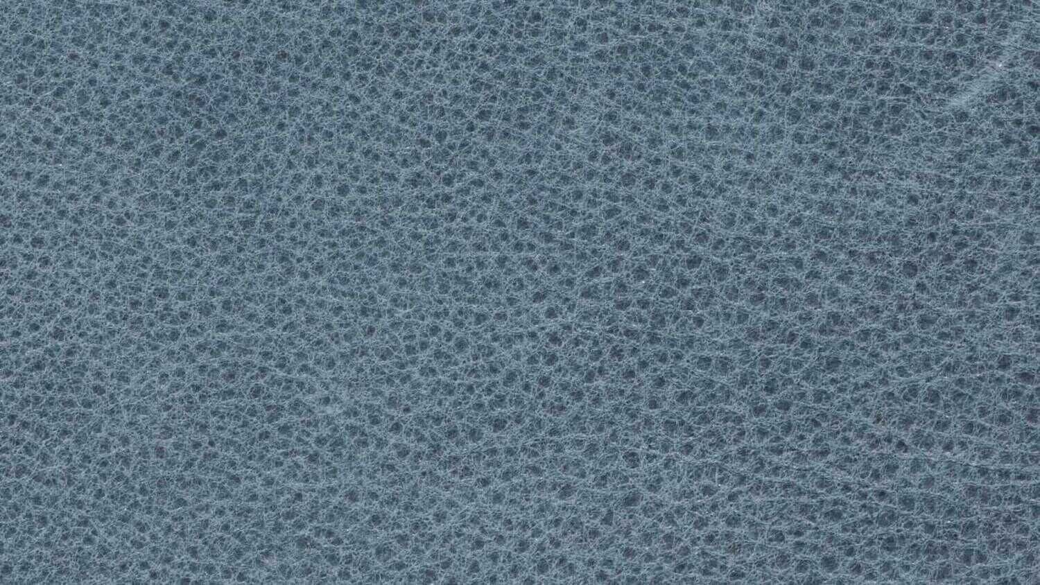 Koinor - Ecksofa Hiero Leder A-India Mare Blau Füße Schwerkufe Metall Nickel Satinier mit Hocker - 12
