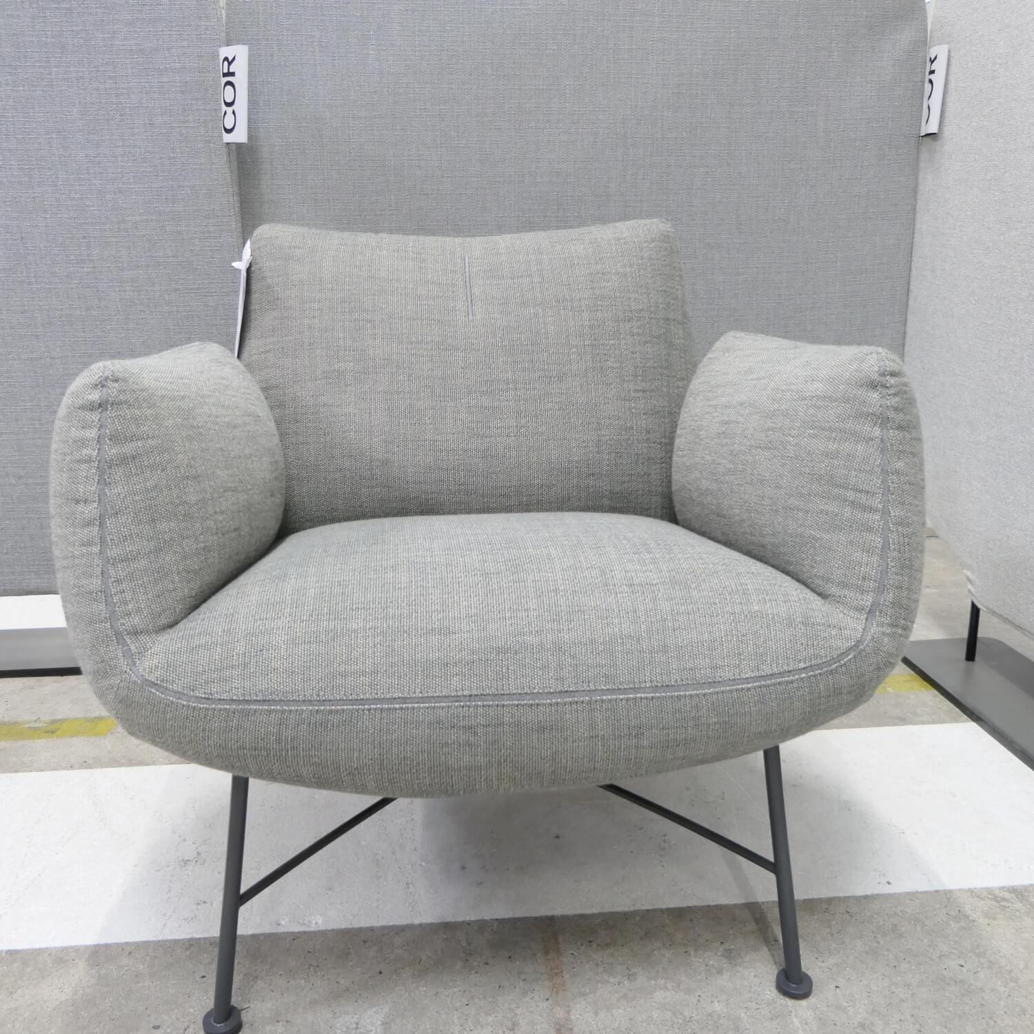 COR - Clubsessel Jalis 26188 Stoff 9207 Grün Grau Gestell Draht Lack M21 Anthrazit - 6