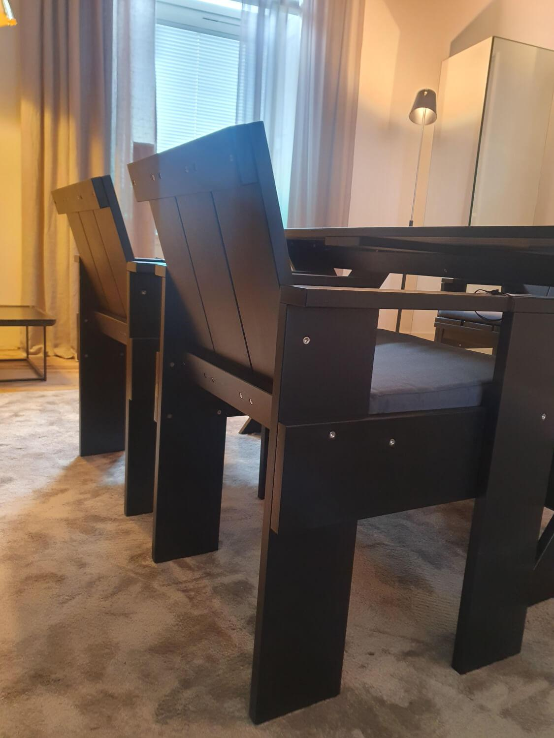 Hay - Outdoor Sitzgruppe Create Dining Kiefernholz Schwarz Wasserbasiert Lackiert - 2