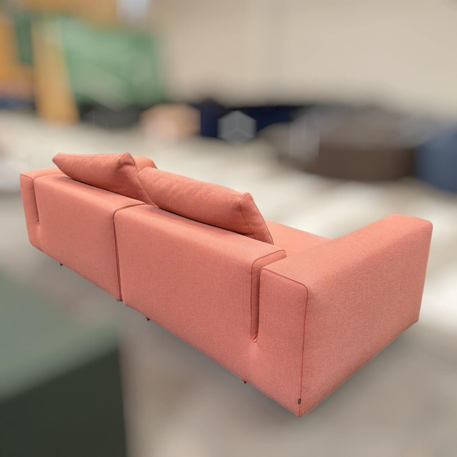 COR - Sofa Moss Stoff 10071 Grapefruit Rosa Gestell Metall Beigerot Lackiert - 2