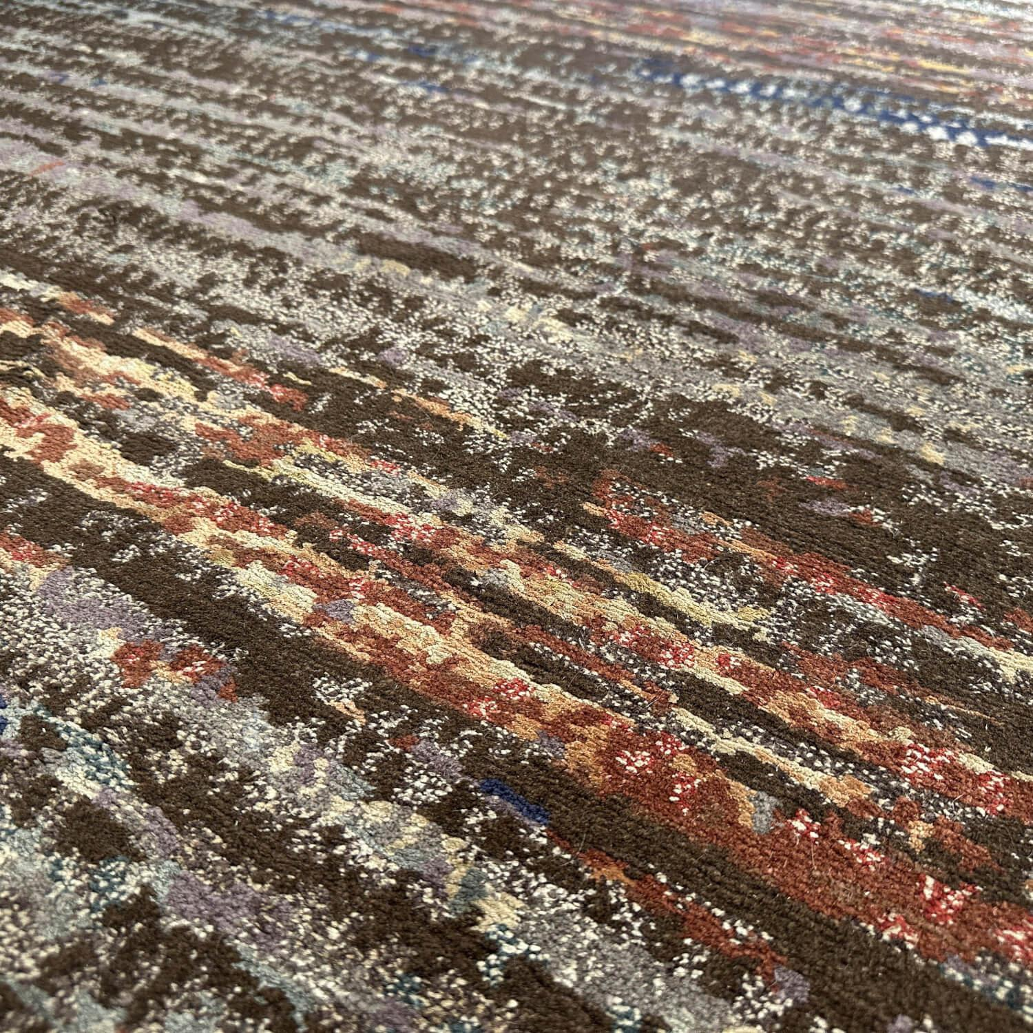 Walter Knoll - Teppich 200x300 Legends Of Carpets Kina Wolle Seide Brennnessel Rot Grau Braun 200x300 - 3