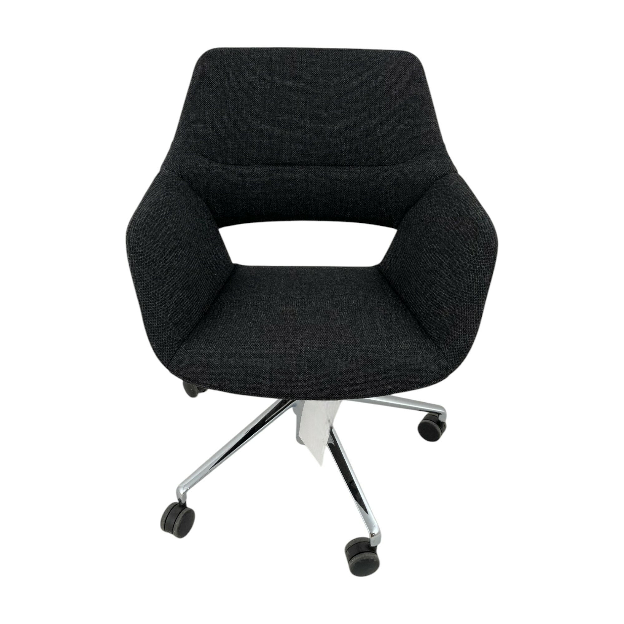 Wilkhahn - Drehstuhl OCCO Conference 224 63 Stoff 65 Re Wool 198 Schwarz Gestell Stahl Verchromt Mit Rollen Schwarz - 1