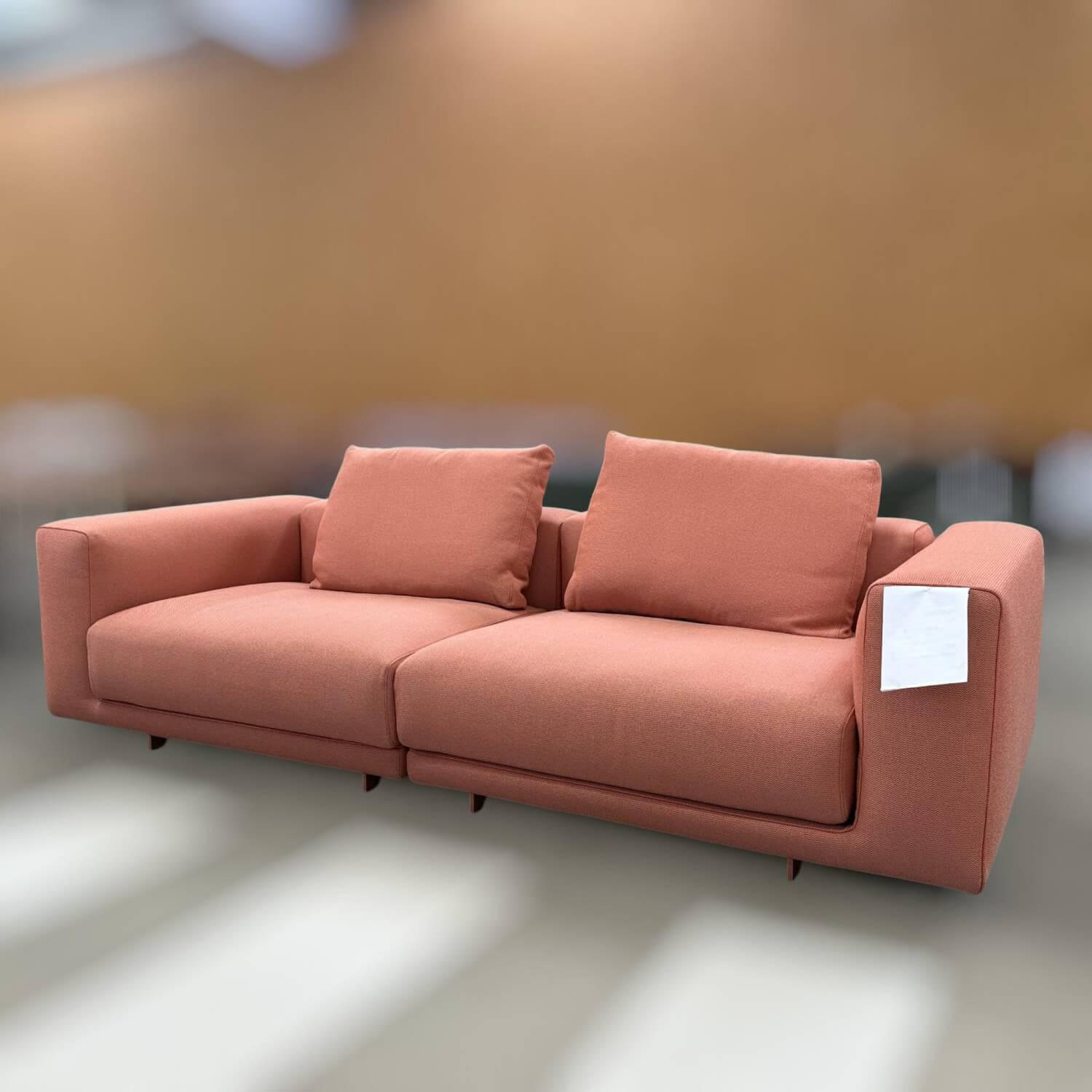 COR - Sofa Moss Stoff 10071 Grapefruit Rosa Gestell Metall Beigerot Lackiert - 5