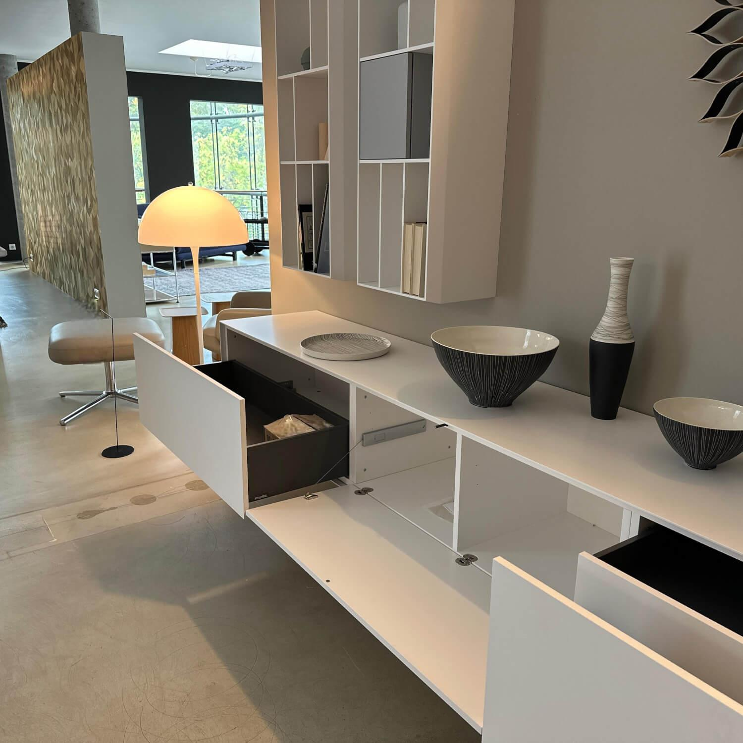 Piure - Wohnwand Nex Flex Lack Weiß P01 Matt - 7