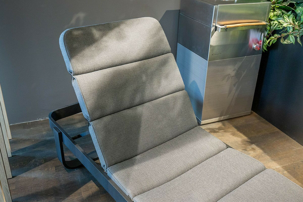 Cane Line - Outdoor Liege Cut AirTouch Grey Grau Gestell Aluminium Dark Grey Dunkelgrau Mit Verstellbarer Ruckenlehne - 4