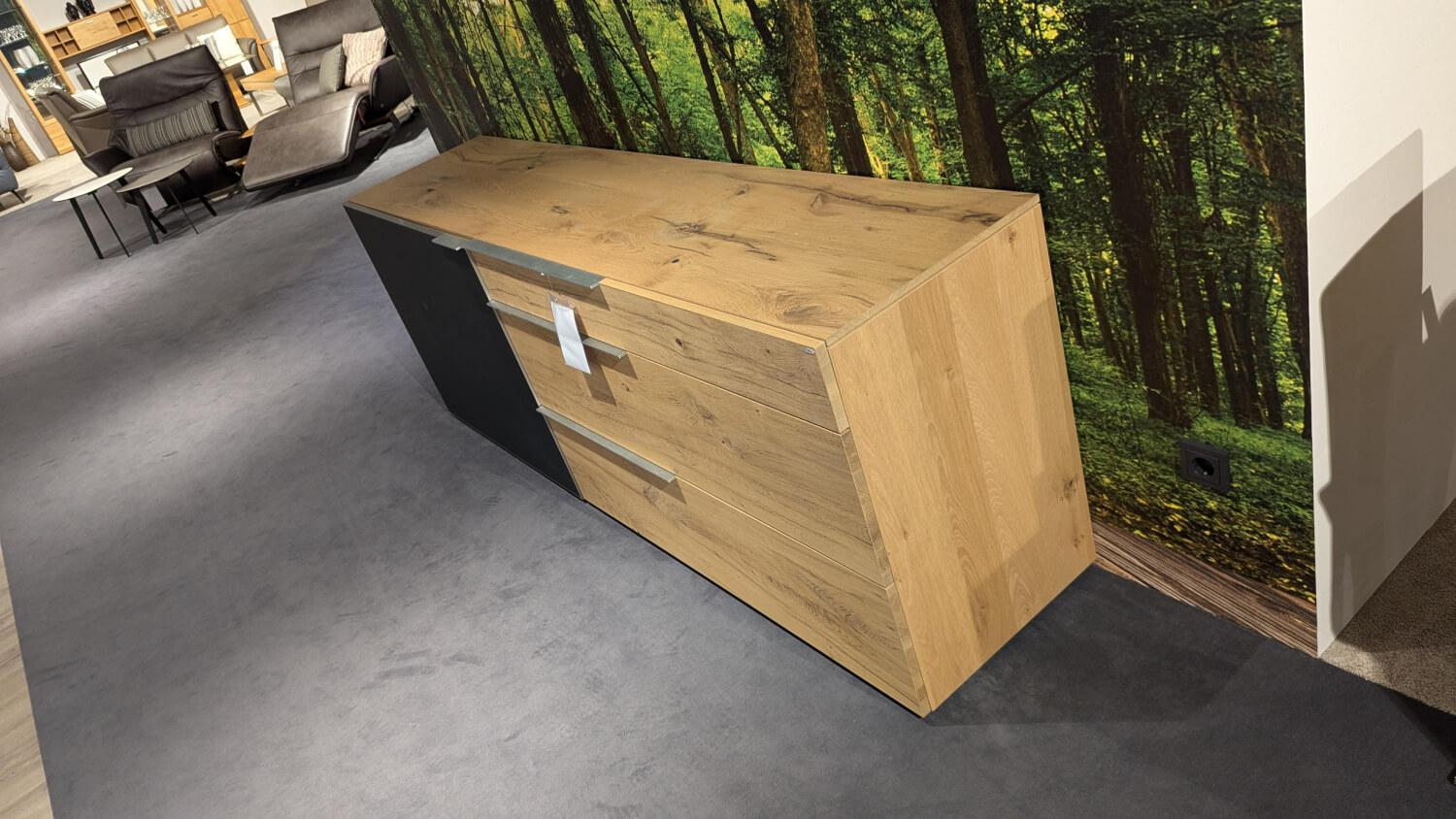 Voglauer - Sideboard V Alpin AS22L A L Eiche Altholz Und Colorglas Anthrazit - 6